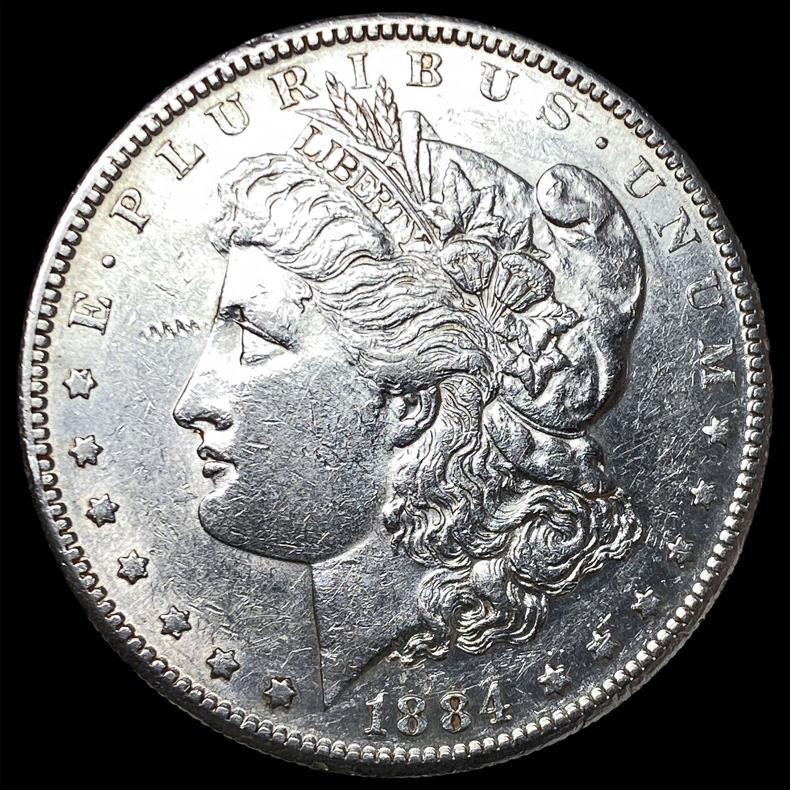 1884-S Silver Morgan Dollar CLOSELY UNCIRCULATED: 1884-S Silver Morgan Dollar CLOSELY UNCIRCULATED