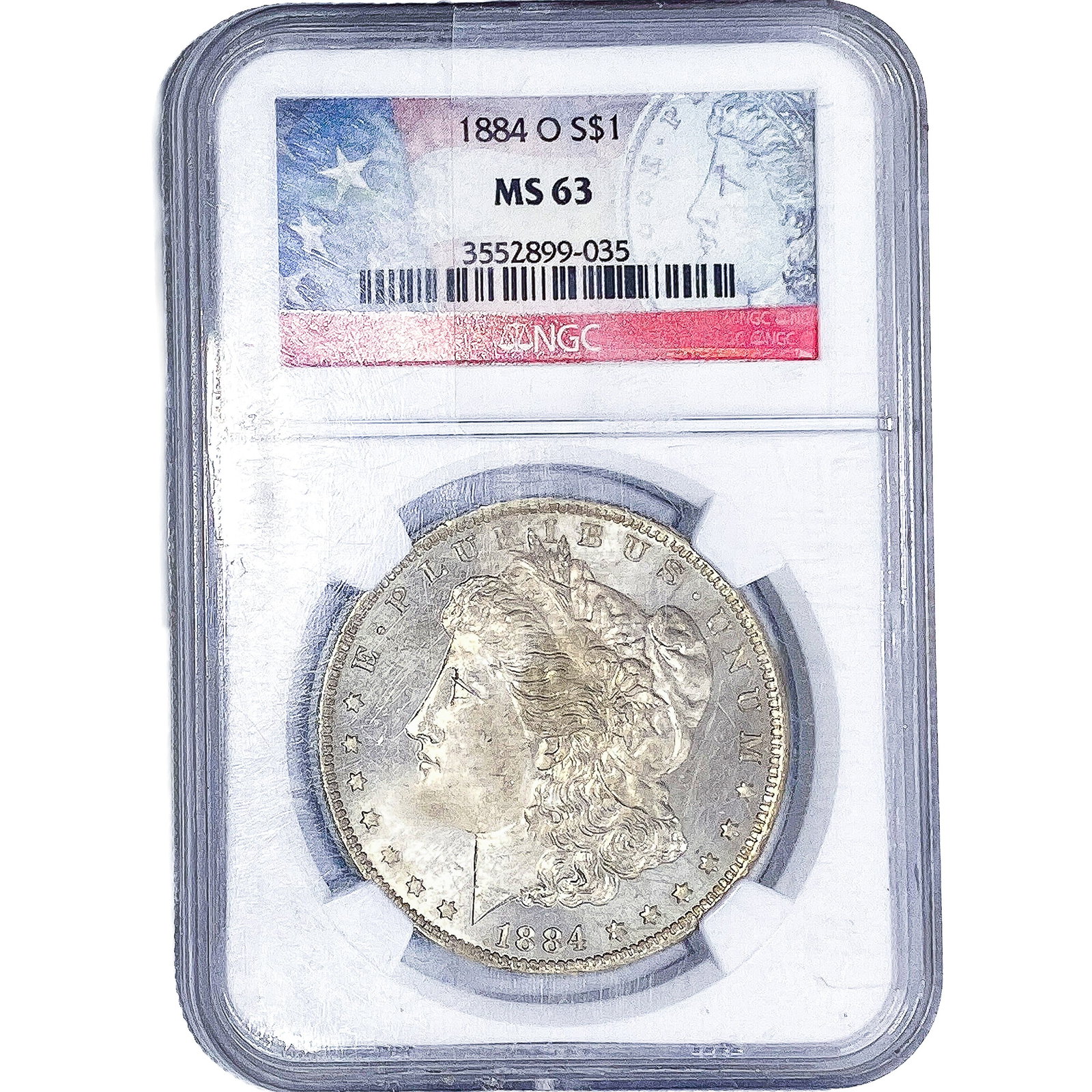 1884-O Morgan Silver Dollar NGC MS63: 1884-O Morgan Silver Dollar NGC MS63