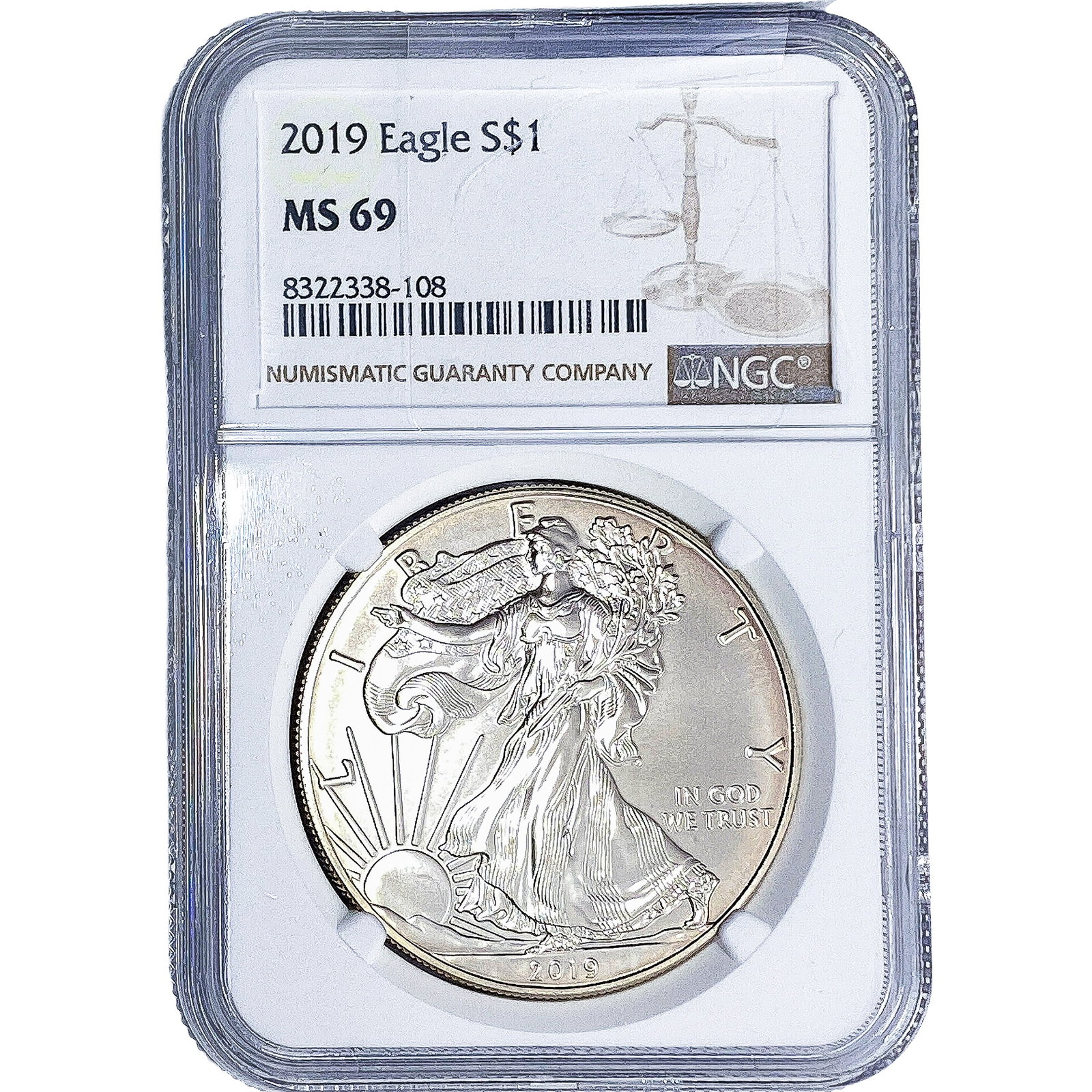 2019 Silver Eagle NGC MS69 (1 of 2)