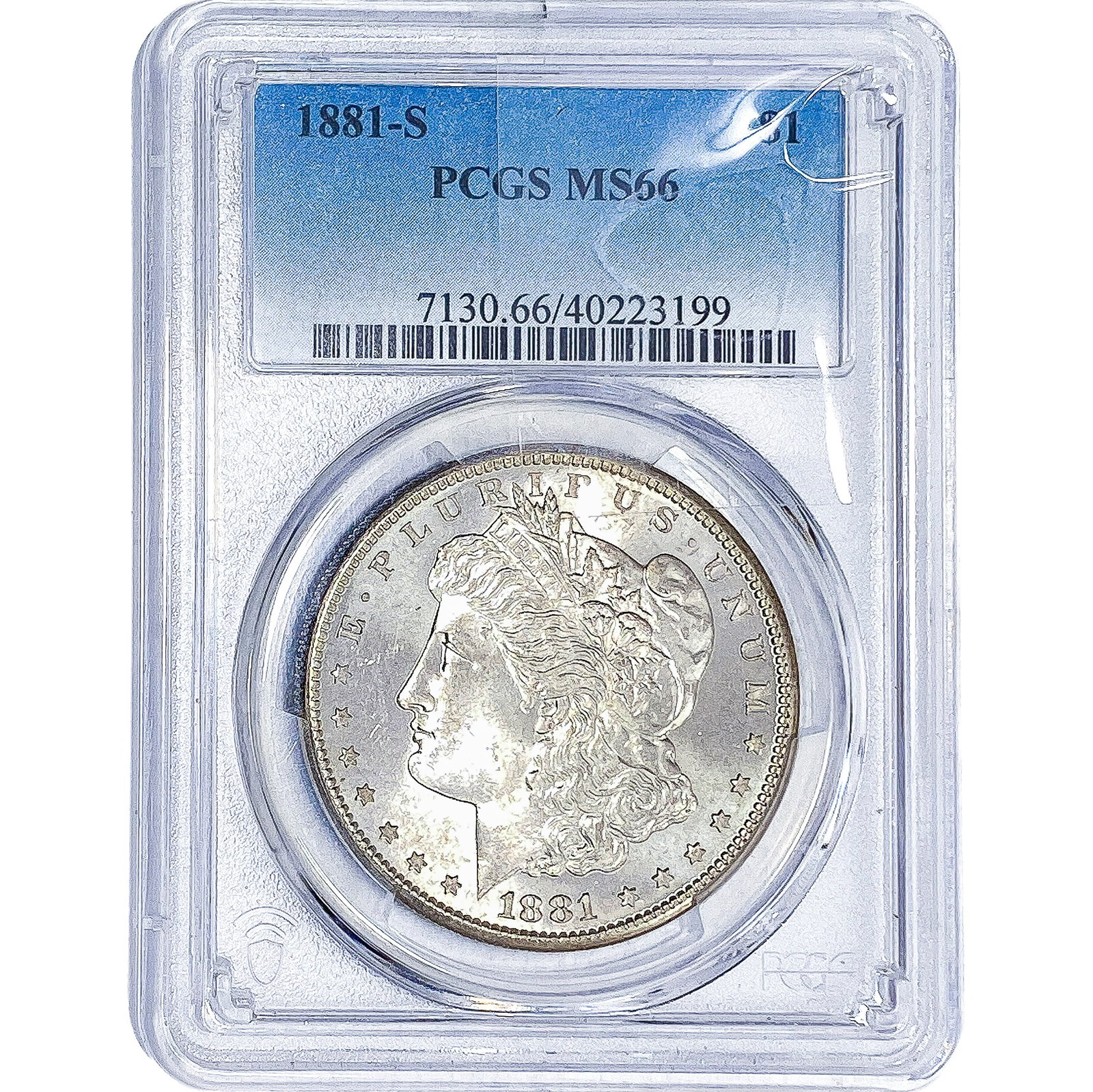 1881-S Morgan Silver Dollar PCGS MS66: 1881-S Morgan Silver Dollar PCGS MS66