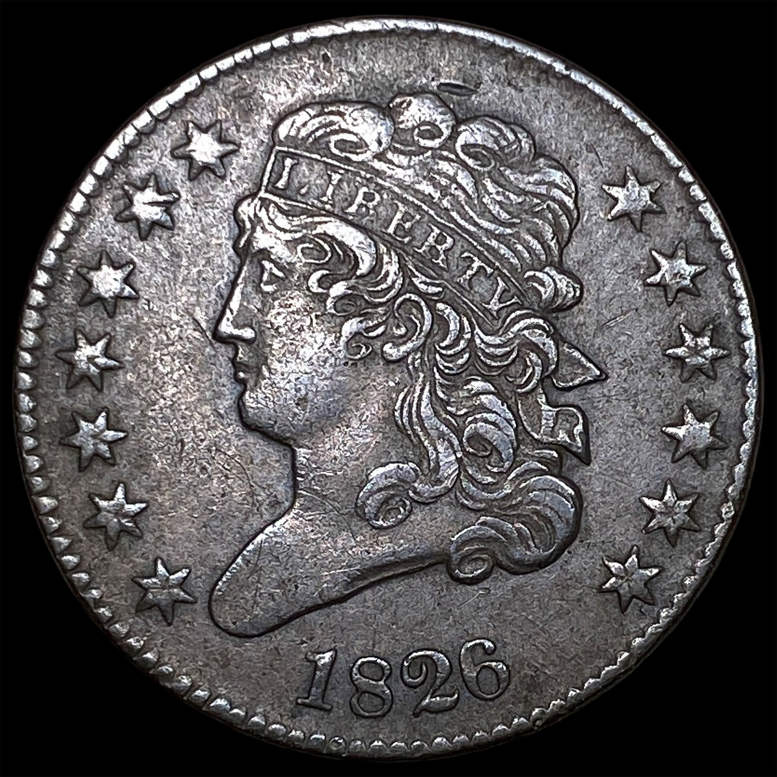 1826 Classic Head Half Cent NEARLY UNCIRCULATED: 1826 Classic Head Half Cent NEARLY UNCIRCULATED