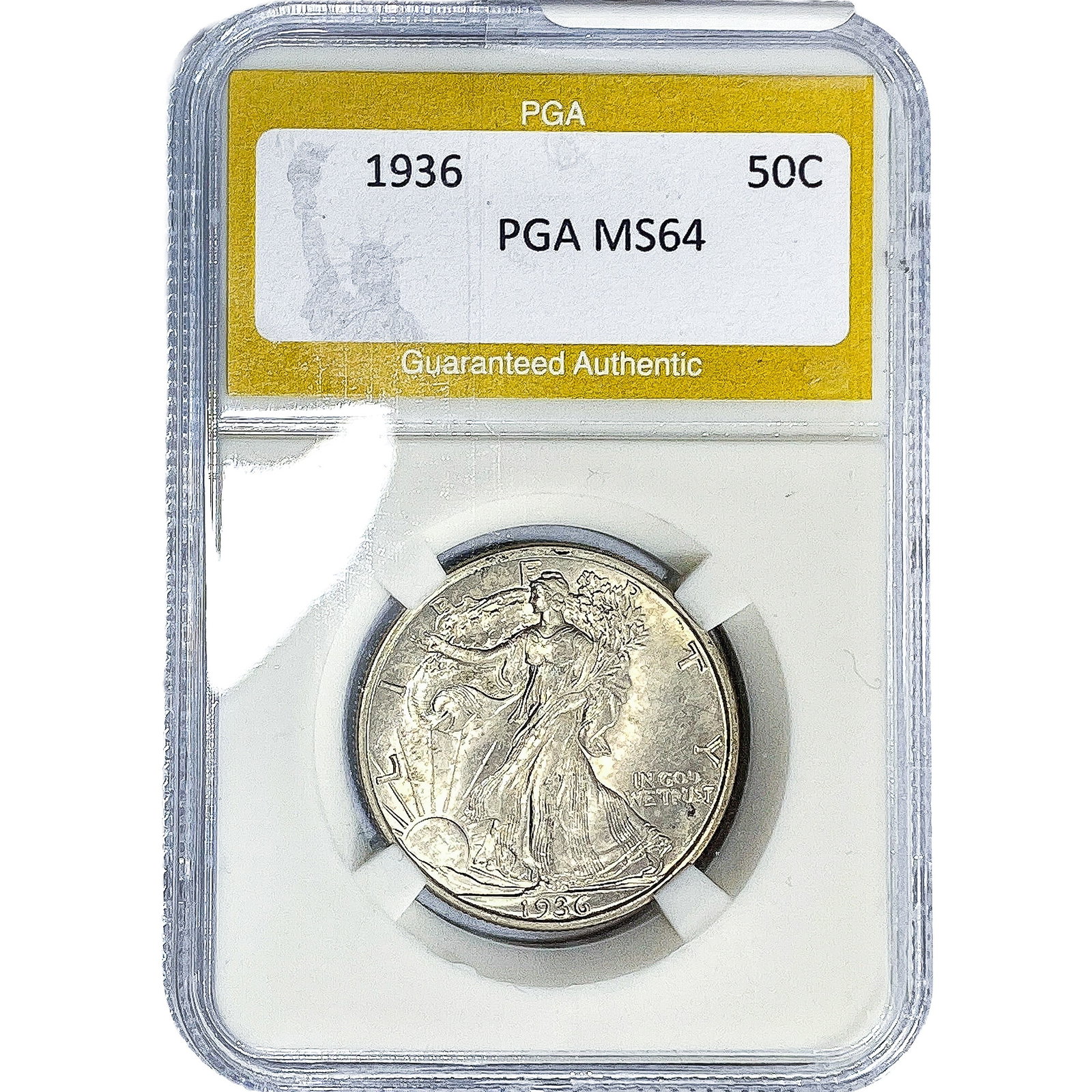 1936 Walking Liberty Half Dollar PGA MS64: 1936 Walking Liberty Half Dollar PGA MS64