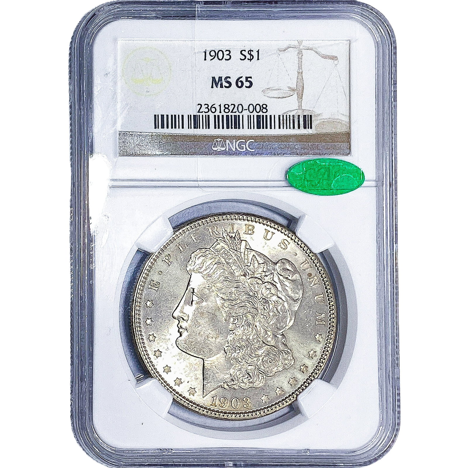 1903 Morgan Silver Dollar NGC MS65: 1903 Morgan Silver Dollar NGC MS65