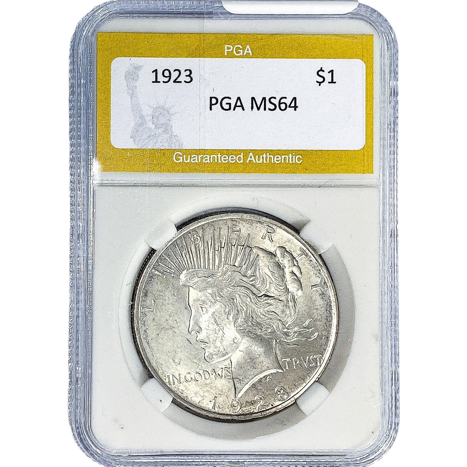 1923 Silver Peace Dollar PGA MS64: 1923 Silver Peace Dollar PGA MS64