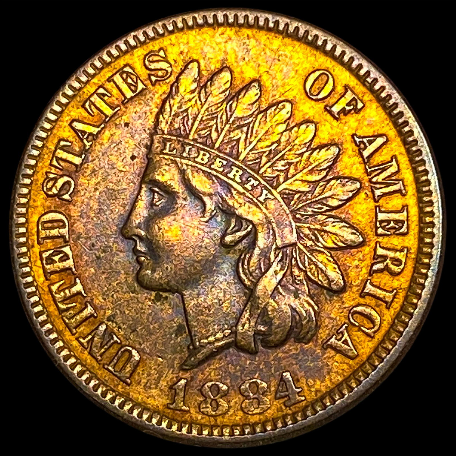 1884 Indian Head Cent CLOSELY UNCIRCULATED: 1884 Indian Head Cent CLOSELY UNCIRCULATED