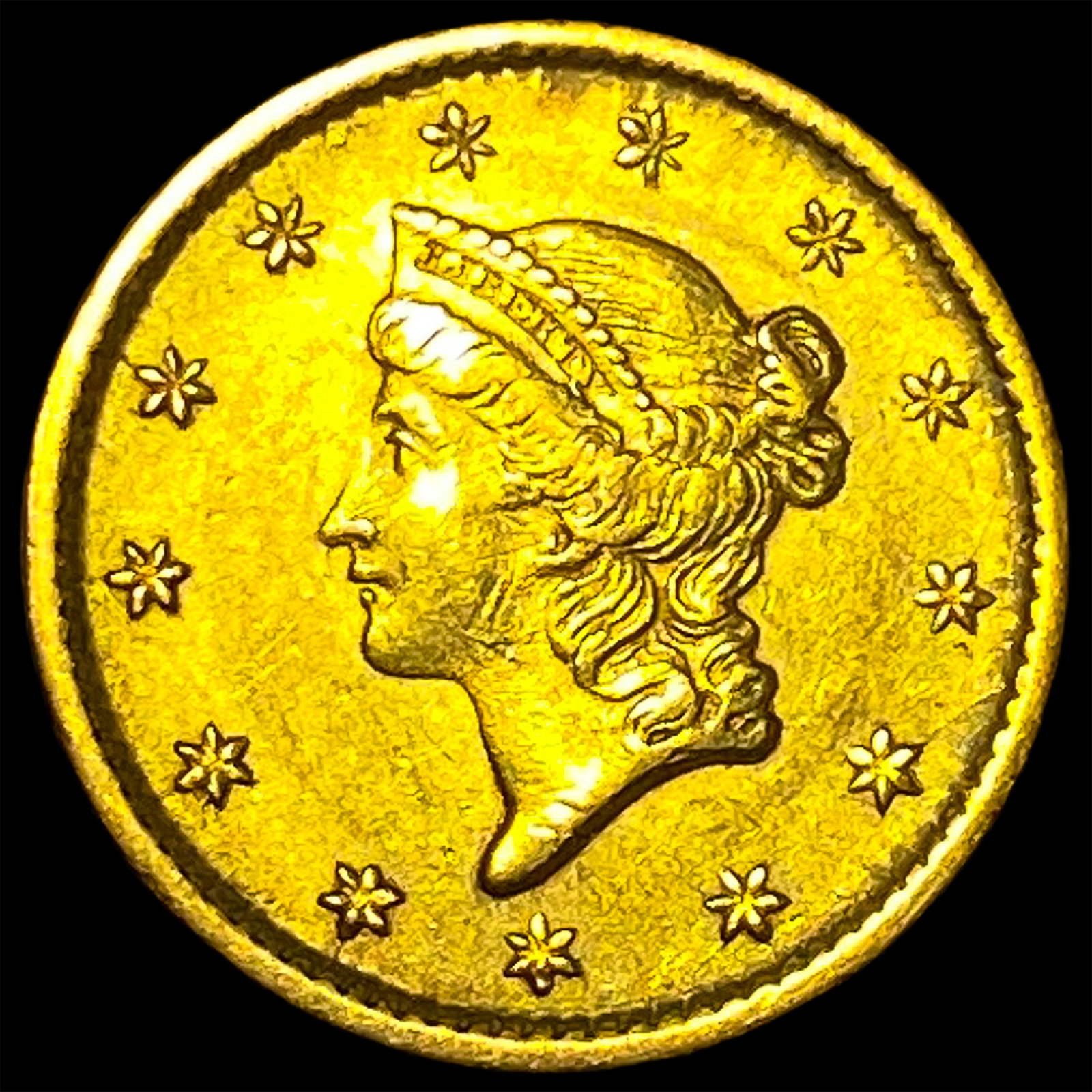 1853 Gold $1 Liberty Head Type 1 CLOSELY UNCIRCULATED (1 of 2)