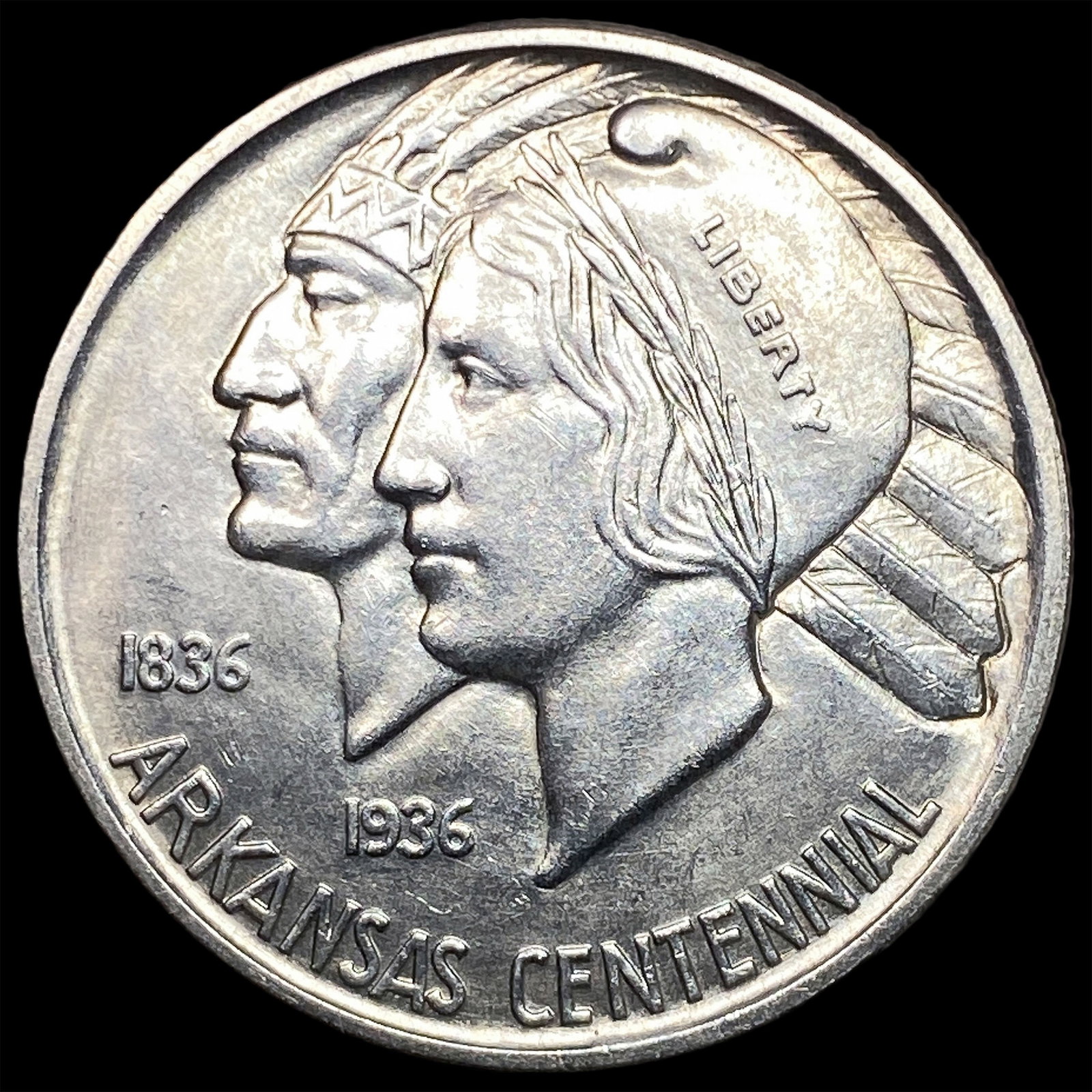 1937-D Silver Arkansas Centennial Half Dollar CHOICE AU: 1937-D Silver Arkansas Centennial Half Dollar CHOICE AU