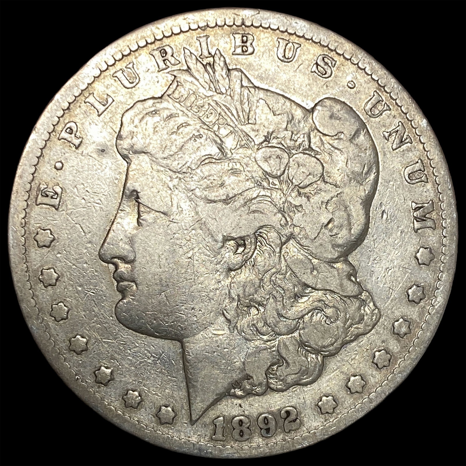1892-CC Silver Morgan Dollar LIGHTLY CIRCULATED: 1892-CC Silver Morgan Dollar LIGHTLY CIRCULATED