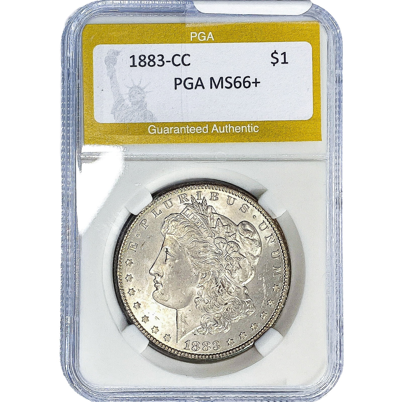 1883-CC Morgan Silver Dollar PGA MS66+: 1883-CC Morgan Silver Dollar PGA MS66+
