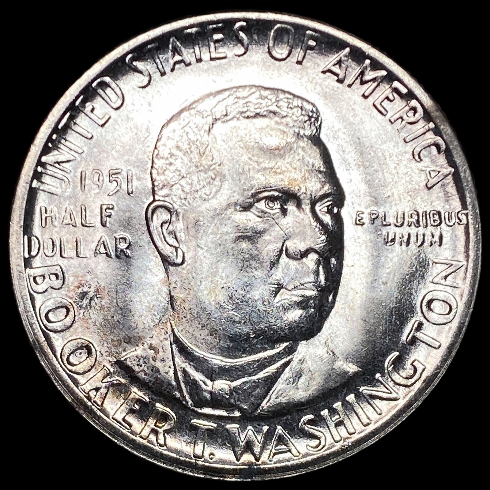 1951 Booker T. Washington Silver Half Dollar CHOICE BU: 1951 Booker T. Washington Silver Half Dollar CHOICE BU