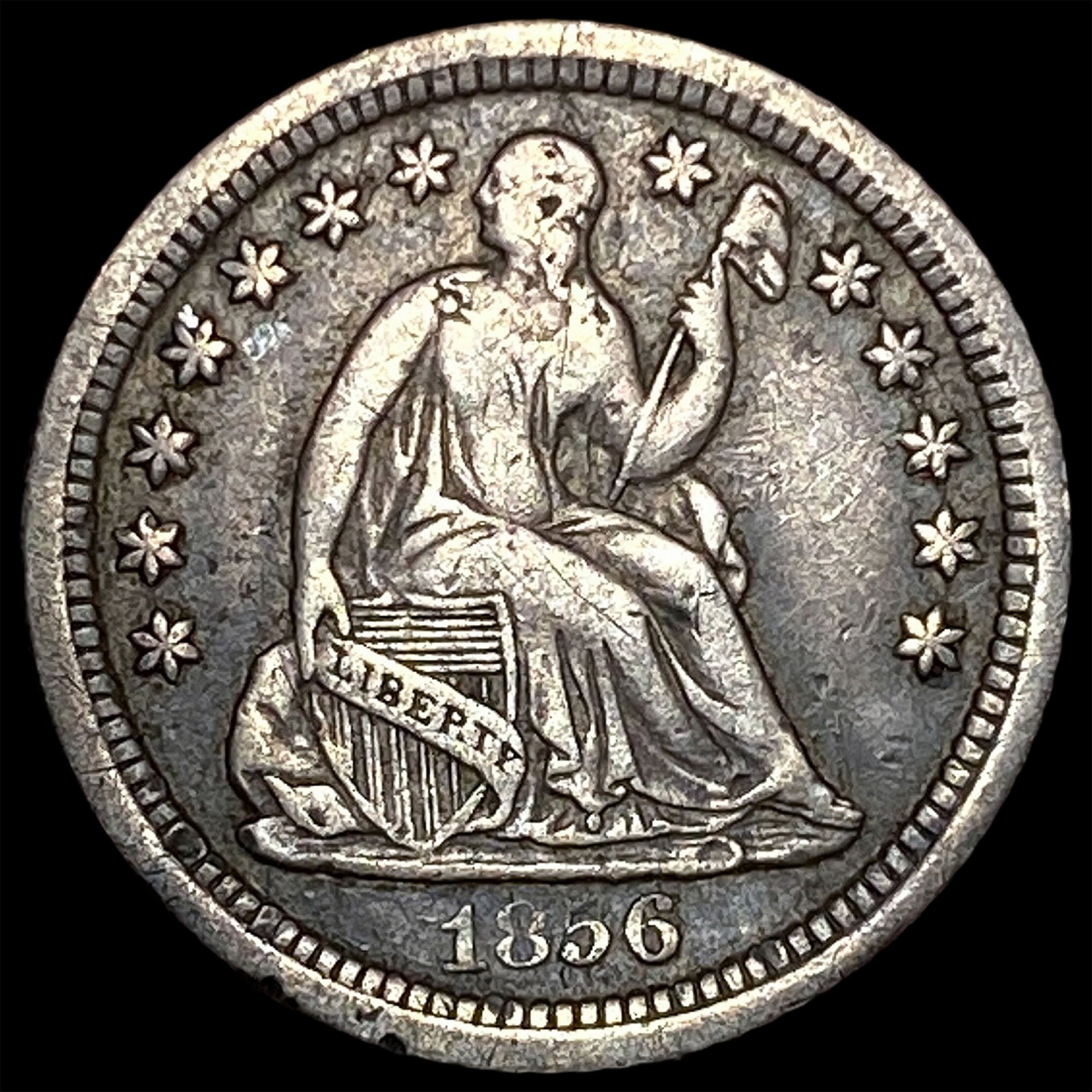 1856-O Silver Half Dime NEARLY UNCIRCULATED: 1856-O Silver Half Dime NEARLY UNCIRCULATED