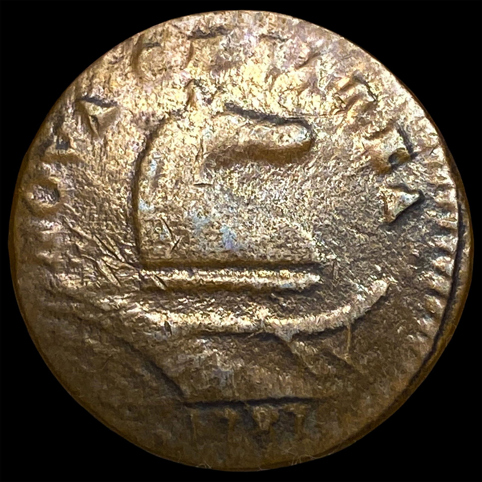 This is a Roman Republic bronze As featuring a galley prow. LIGHTLY CIRCULATED: This is a Roman Republic bronze As featuring a galley prow. LIGHTLY CIRCULATED
