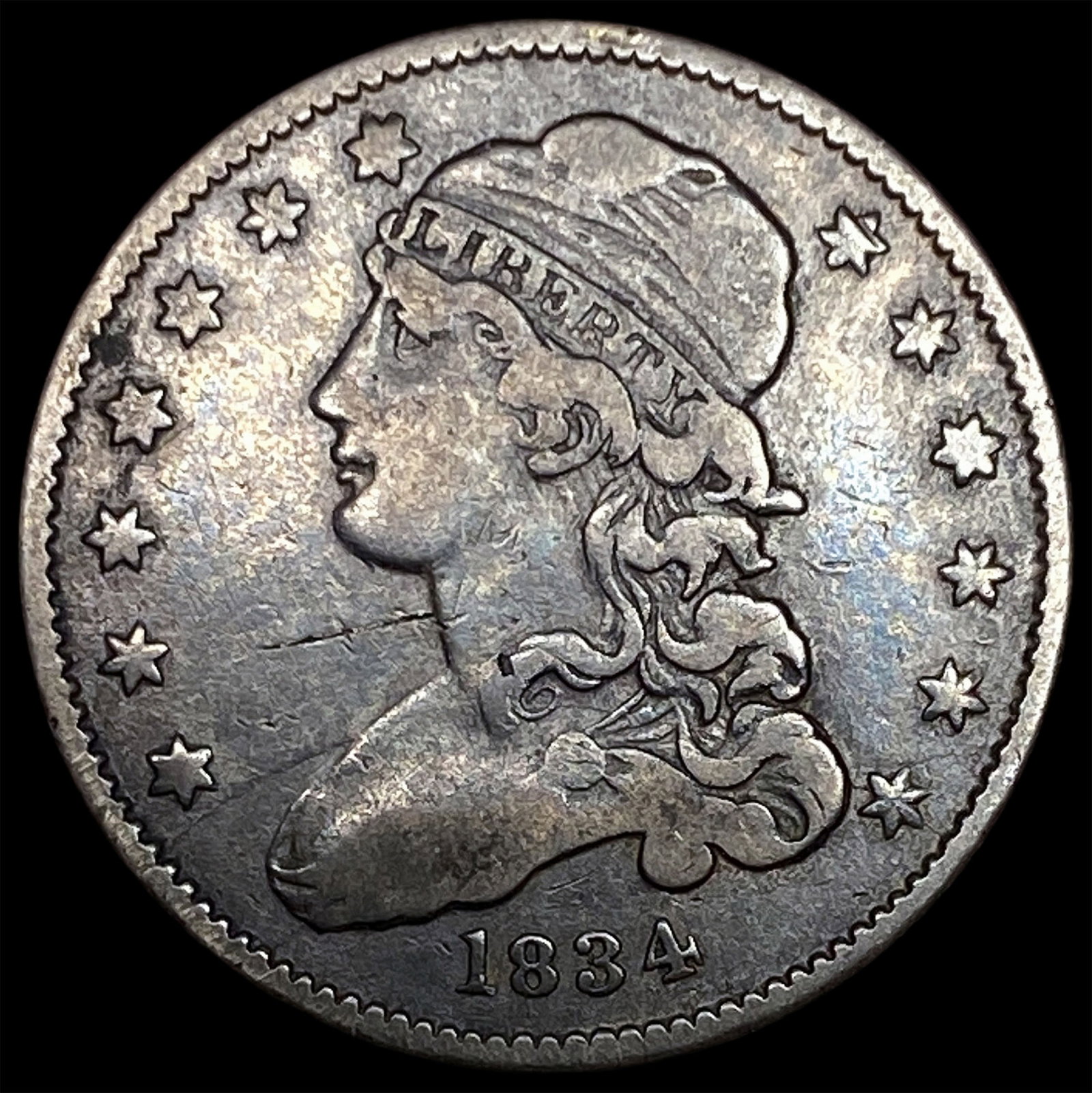 1834 Capped Bust Quarter LIGHTLY CIRCULATED: 1834 Capped Bust Quarter LIGHTLY CIRCULATED