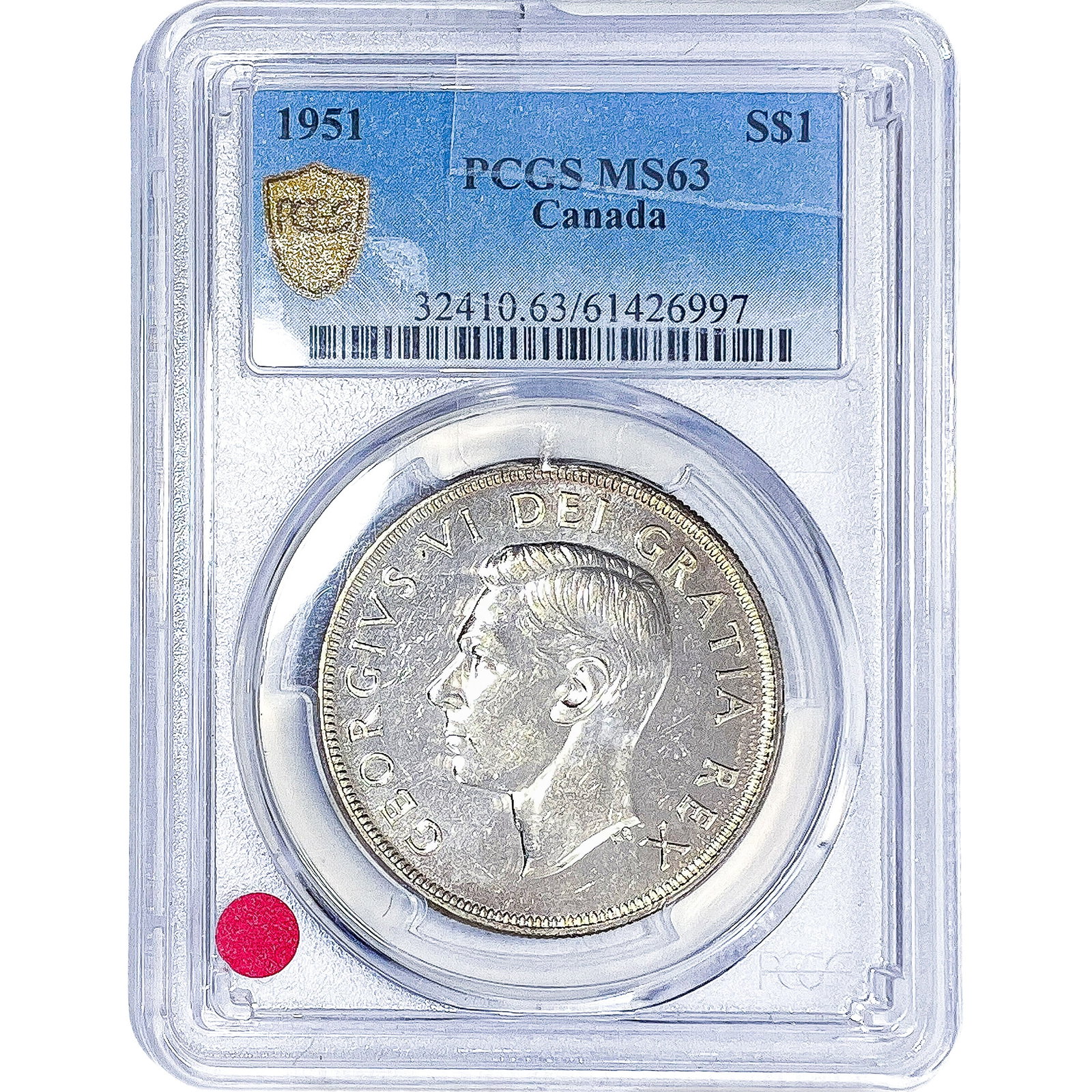 1951 Sliver $1 Canada PCGS MS63: 1951 Sliver $1 Canada PCGS MS63