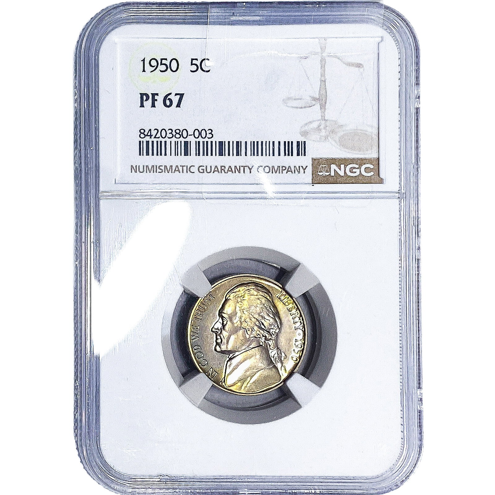 1950 Jefferson Nickel NGC PF67: 1950 Jefferson Nickel NGC PF67