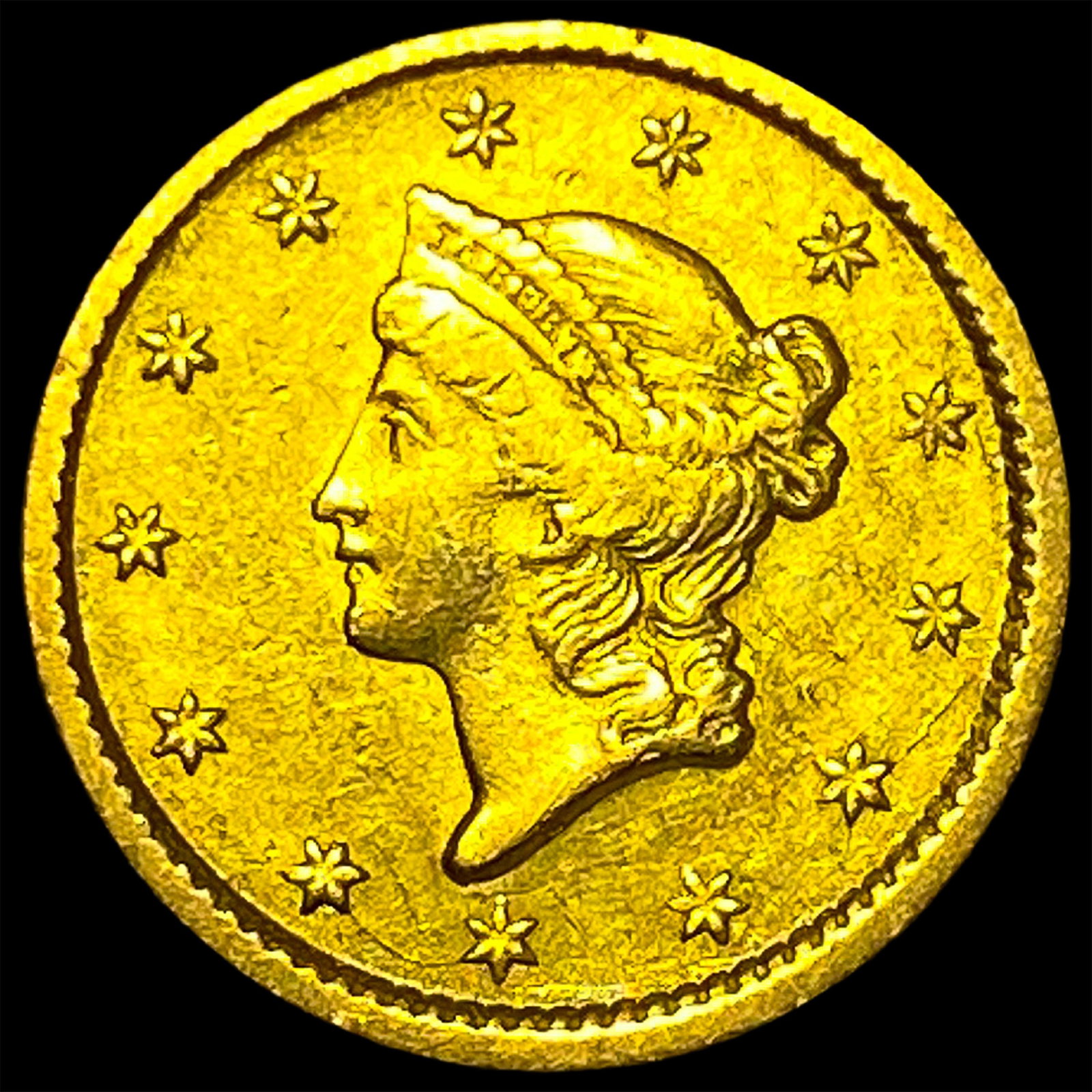 1851-C Gold $1 Liberty Head CLOSELY UNCIRCULATED: 1851-C Gold $1 Liberty Head CLOSELY UNCIRCULATED