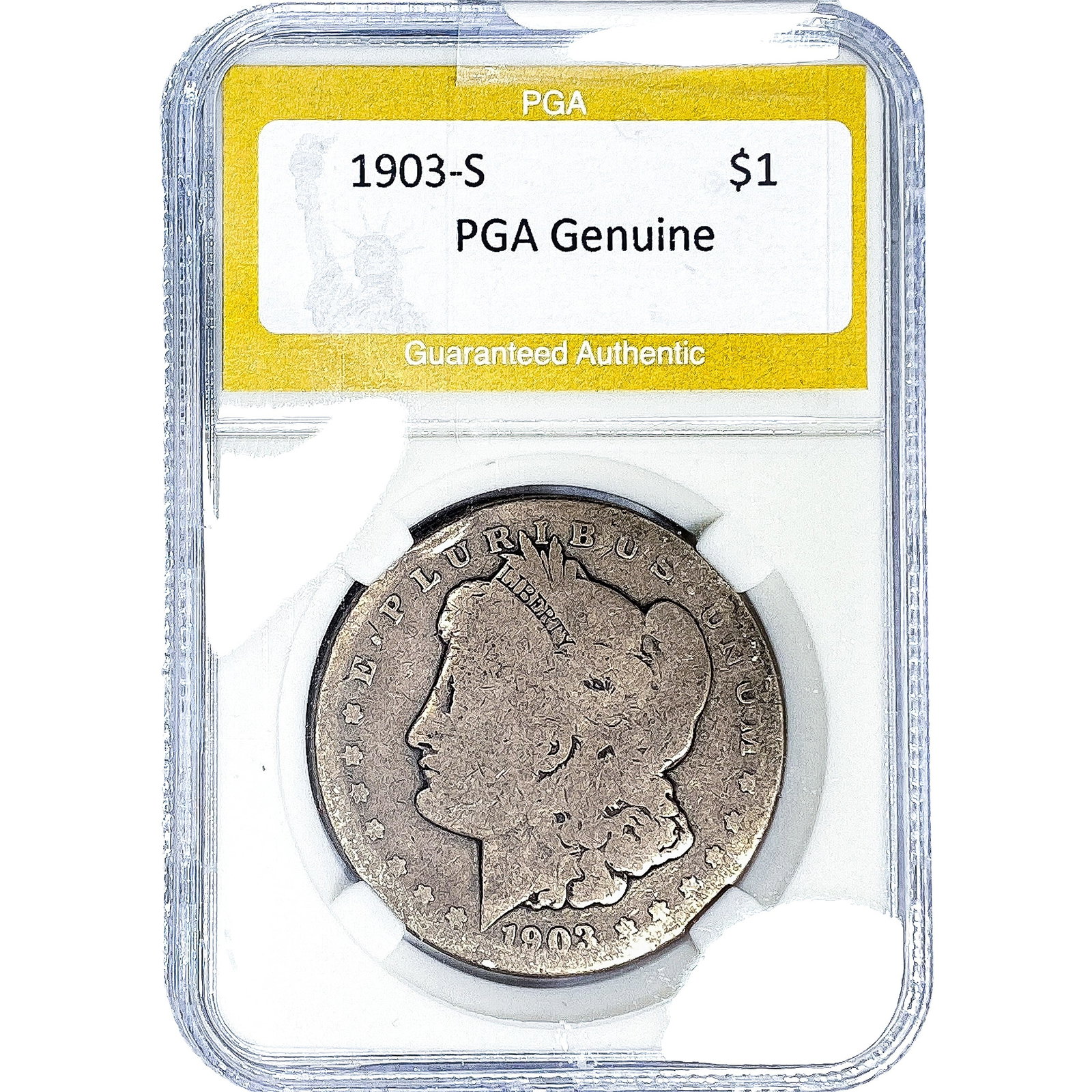 1903-S Morgan Silver Dollar PGA Genuine (1 of 2)