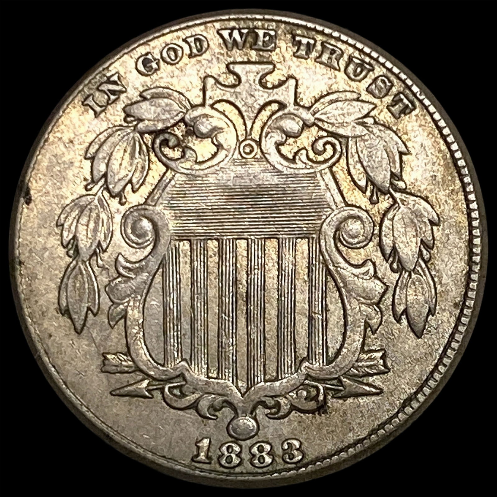 1883 Shield Nickel NEARLY UNCIRCULATED (1 of 2)