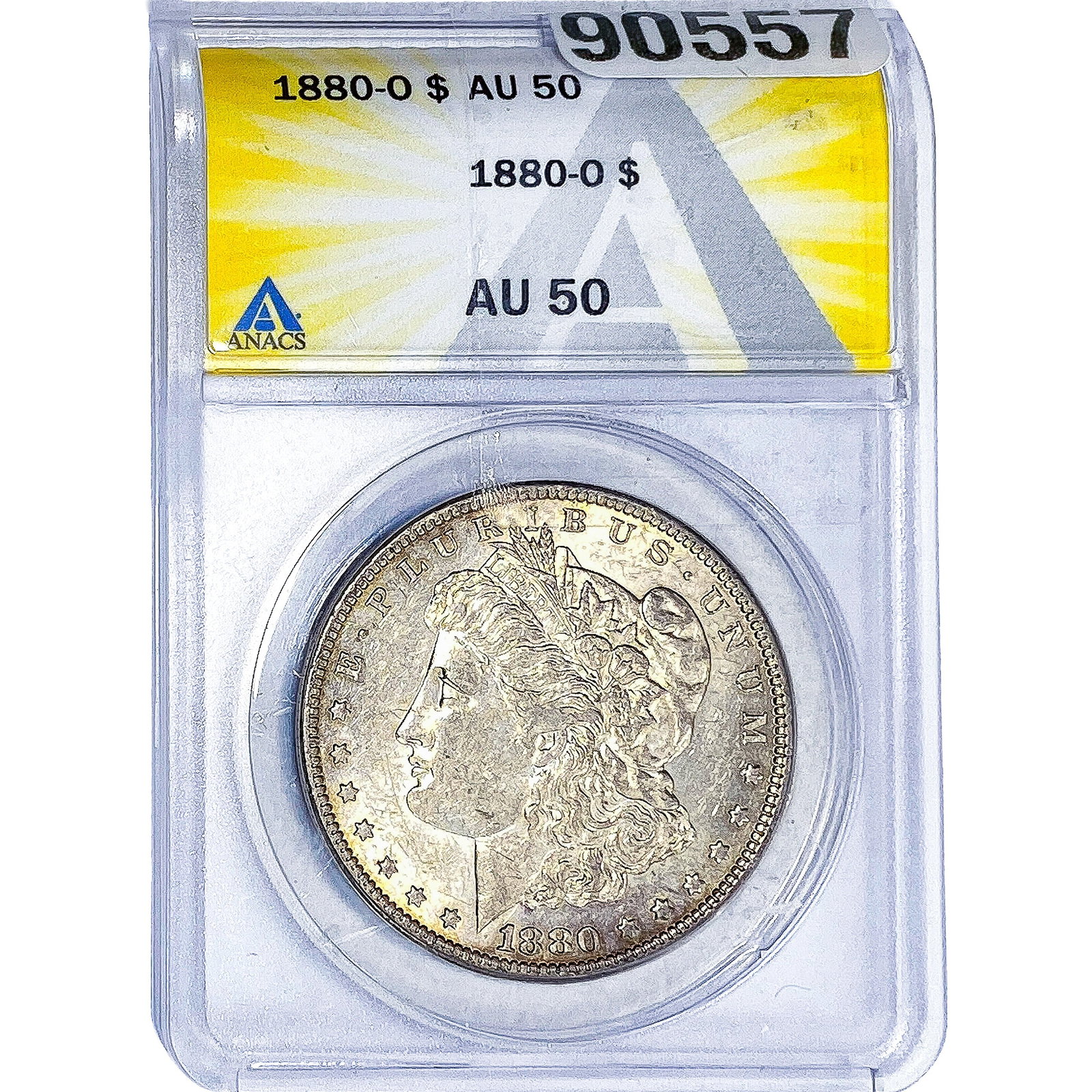 1880-O Morgan Silver Dollar ANACS AU50: 1880-O Morgan Silver Dollar ANACS AU50