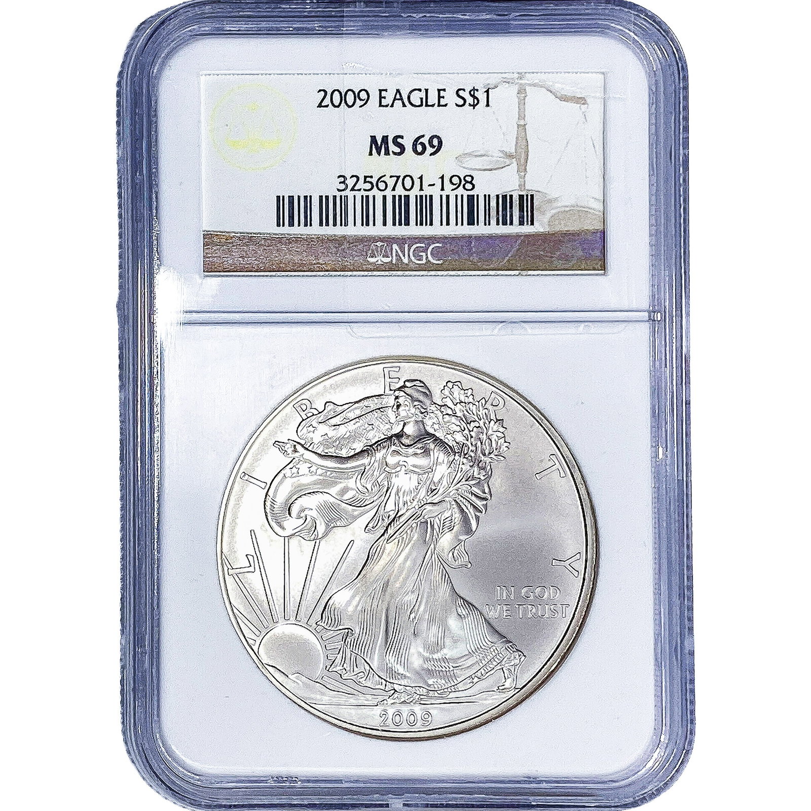 2009 Silver Eagle NGC MS69: 2009 Silver Eagle NGC MS69