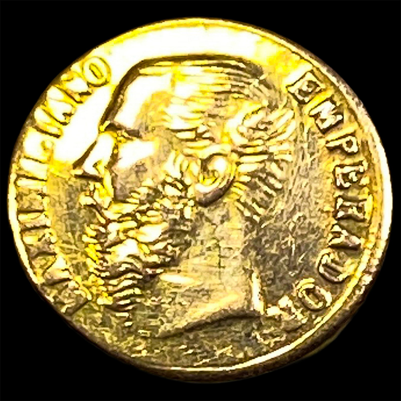 1865 Mexico Maximilian Empire Gold 1 Peso UNCIRCULATED: 1865 Mexico Maximilian Empire Gold 1 Peso UNCIRCULATED