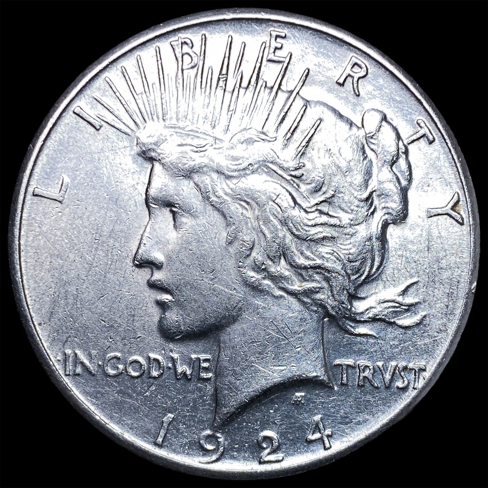 1924-S Silver Peace Dollar CLOSELY UNCIRCULATED (1 of 2)