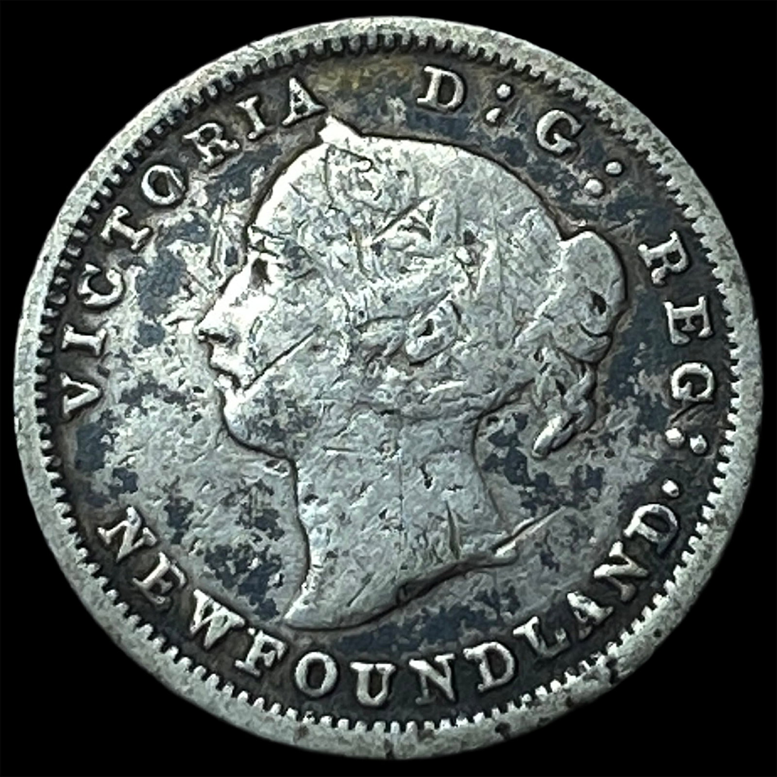 1882H Newfoundland Silver 5 Cents (1 of 2)