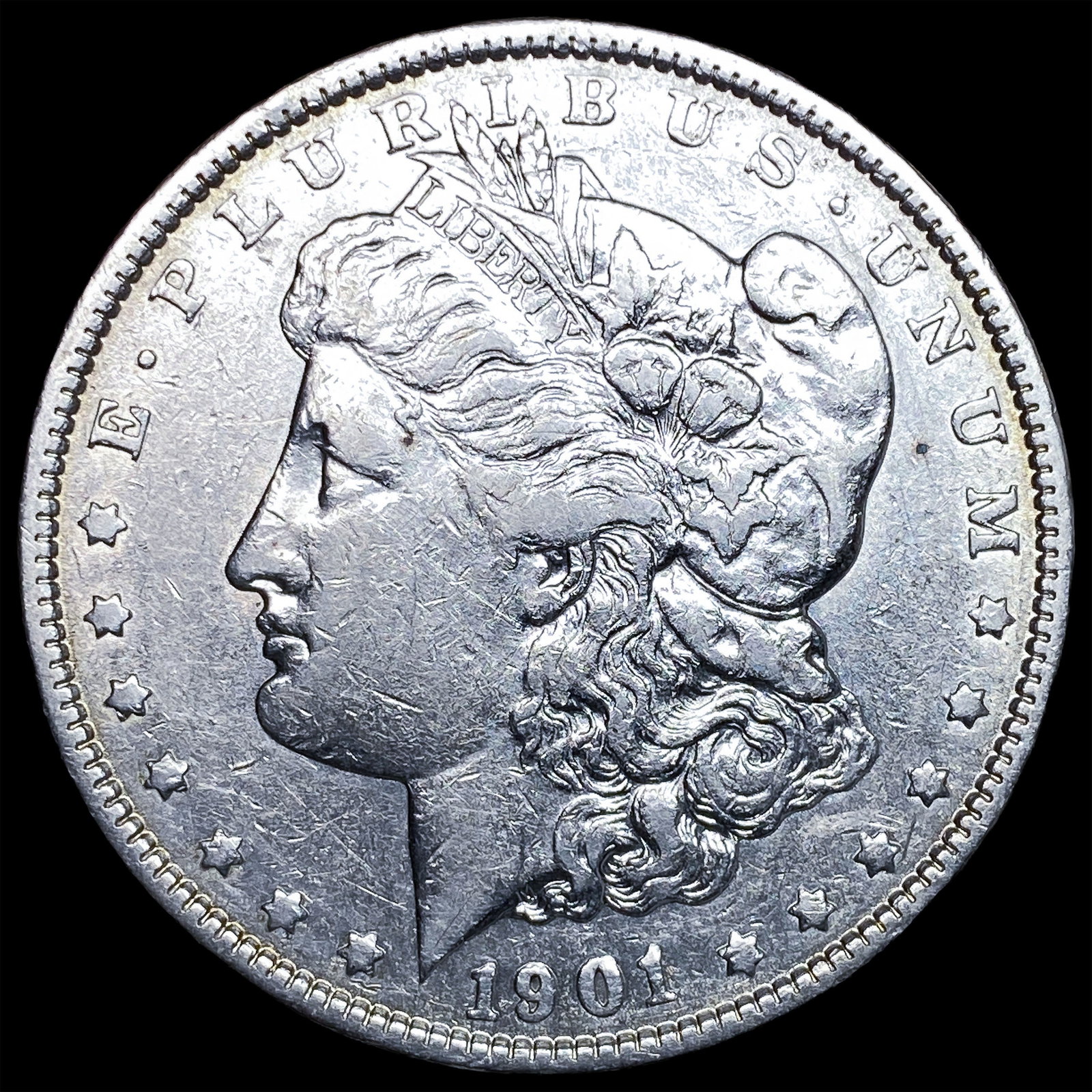 1901 Morgan Silver Dollar NEARLY UNCIRCULATED: 1901 Morgan Silver Dollar NEARLY UNCIRCULATED