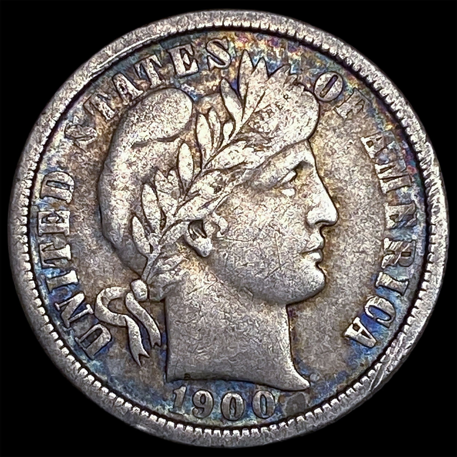 1900-O Silver Barber Dime NEARLY UNCIRCULATED: 1900-O Silver Barber Dime NEARLY UNCIRCULATED