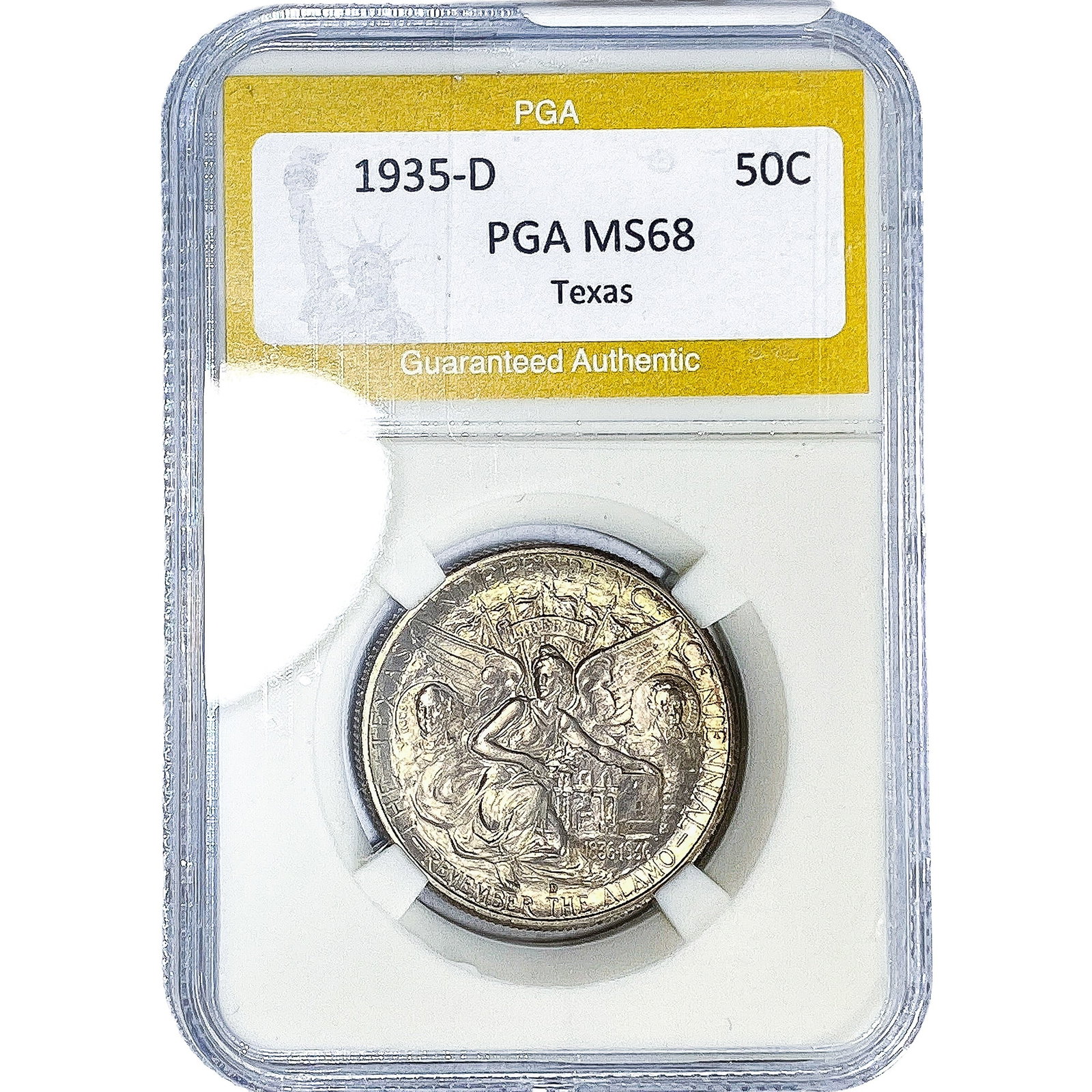 1935-D Texas Half Dollar PGA MS68: 1935-D Texas Half Dollar PGA MS68