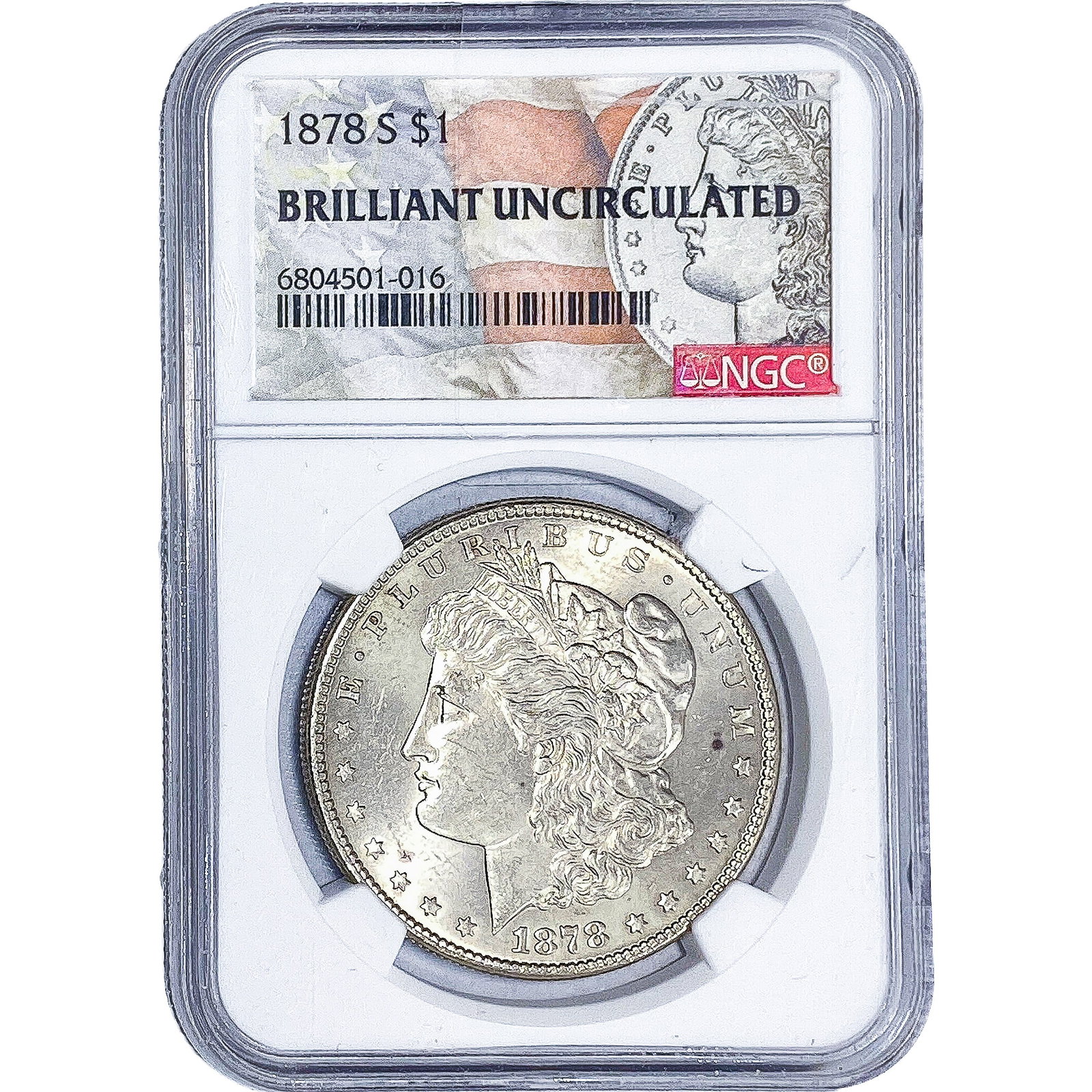 1878-S Morgan Silver Dollar NGC BU (1 of 2)