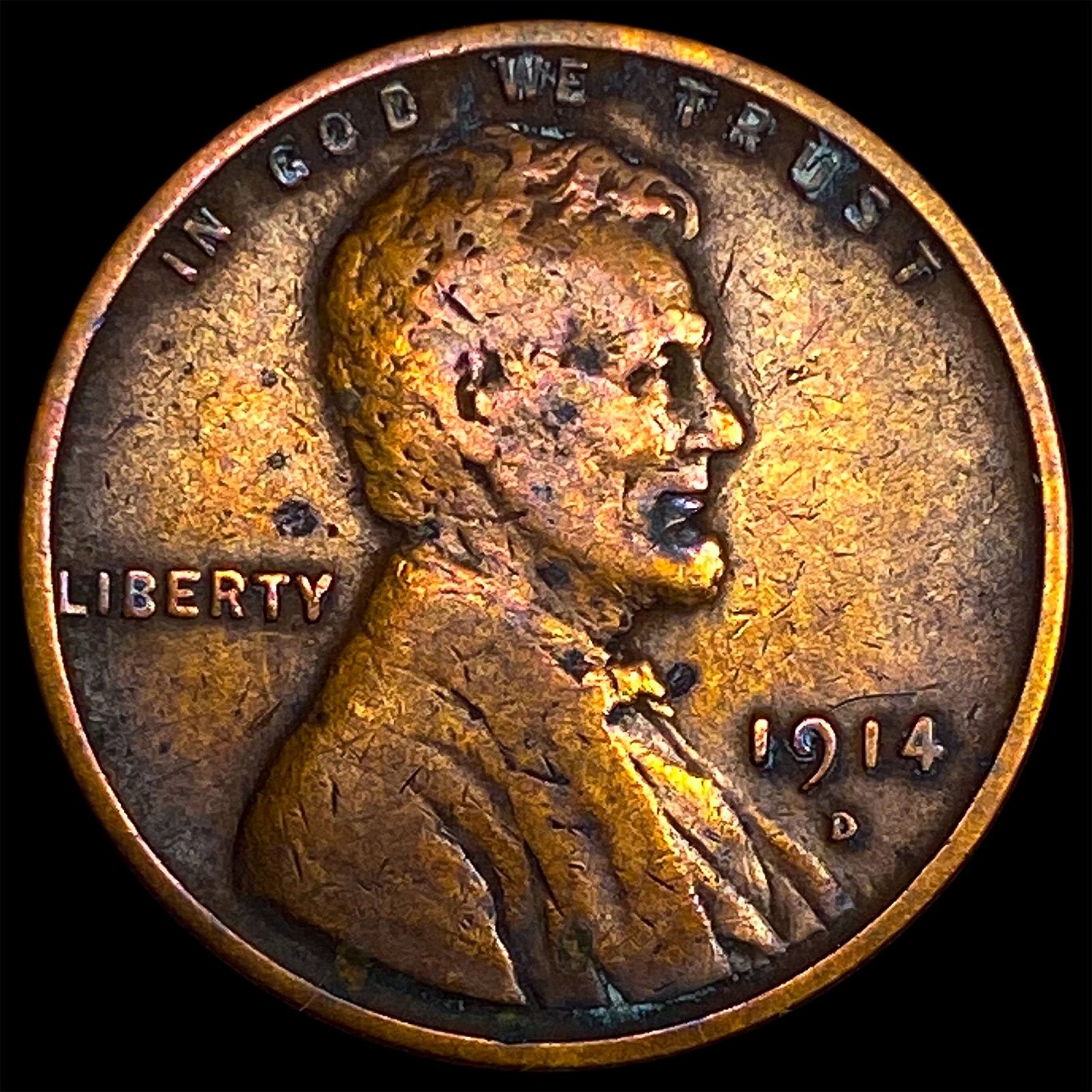 1914-D Lincoln Wheat Cent LIGHTLY CIRCULATED (1 of 2)