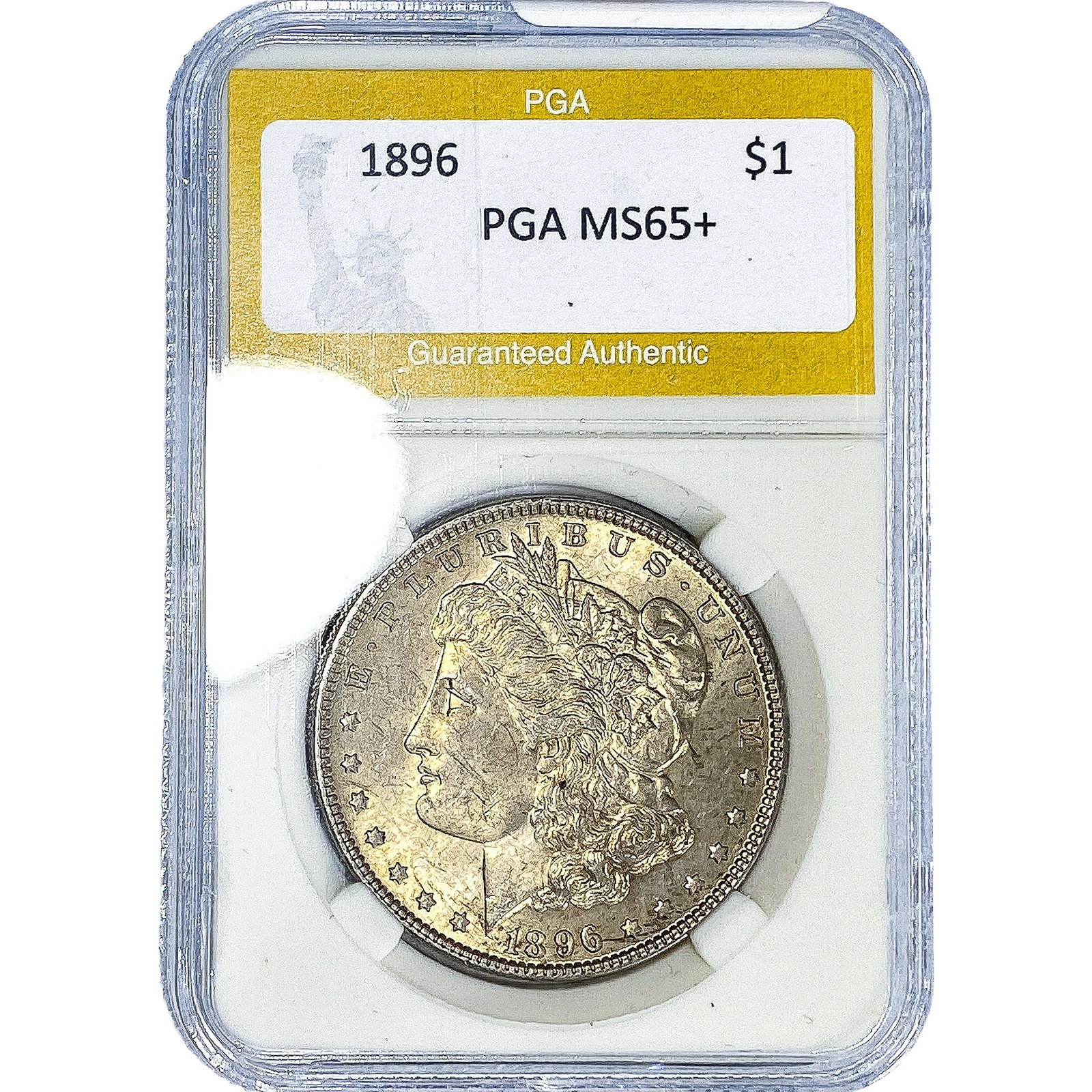 1896 Morgan Silver Dollar PGA MS65+: 1896 Morgan Silver Dollar PGA MS65+