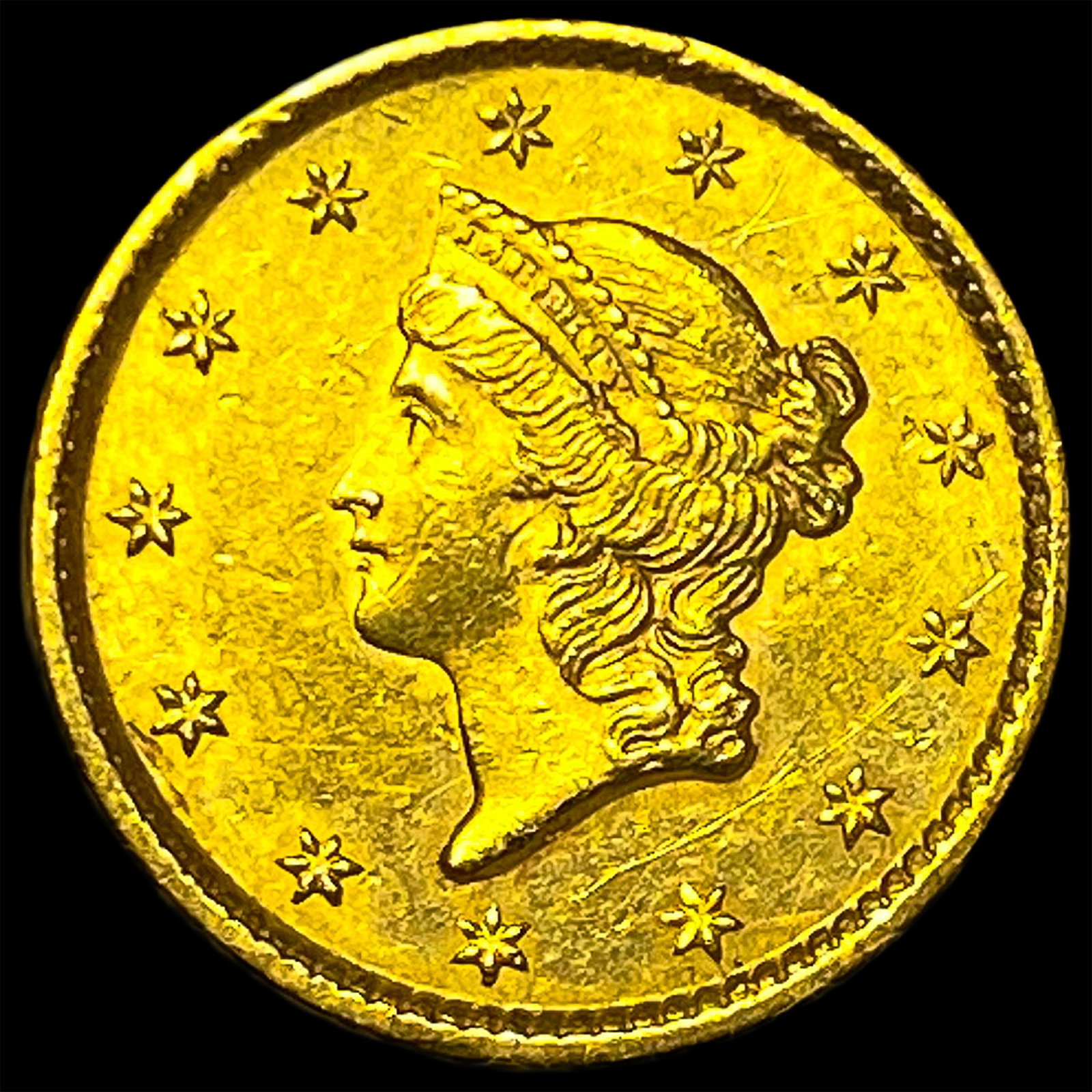 1854 Gold $1 Indian Princess Head Type 2 CLOSELY UNCIRCULATED (1 of 2)