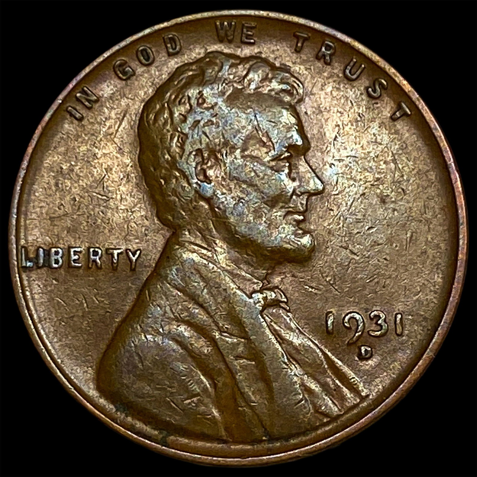 1931-D Lincoln Wheat Cent NEARLY UNCIRCULATED: 1931-D Lincoln Wheat Cent NEARLY UNCIRCULATED