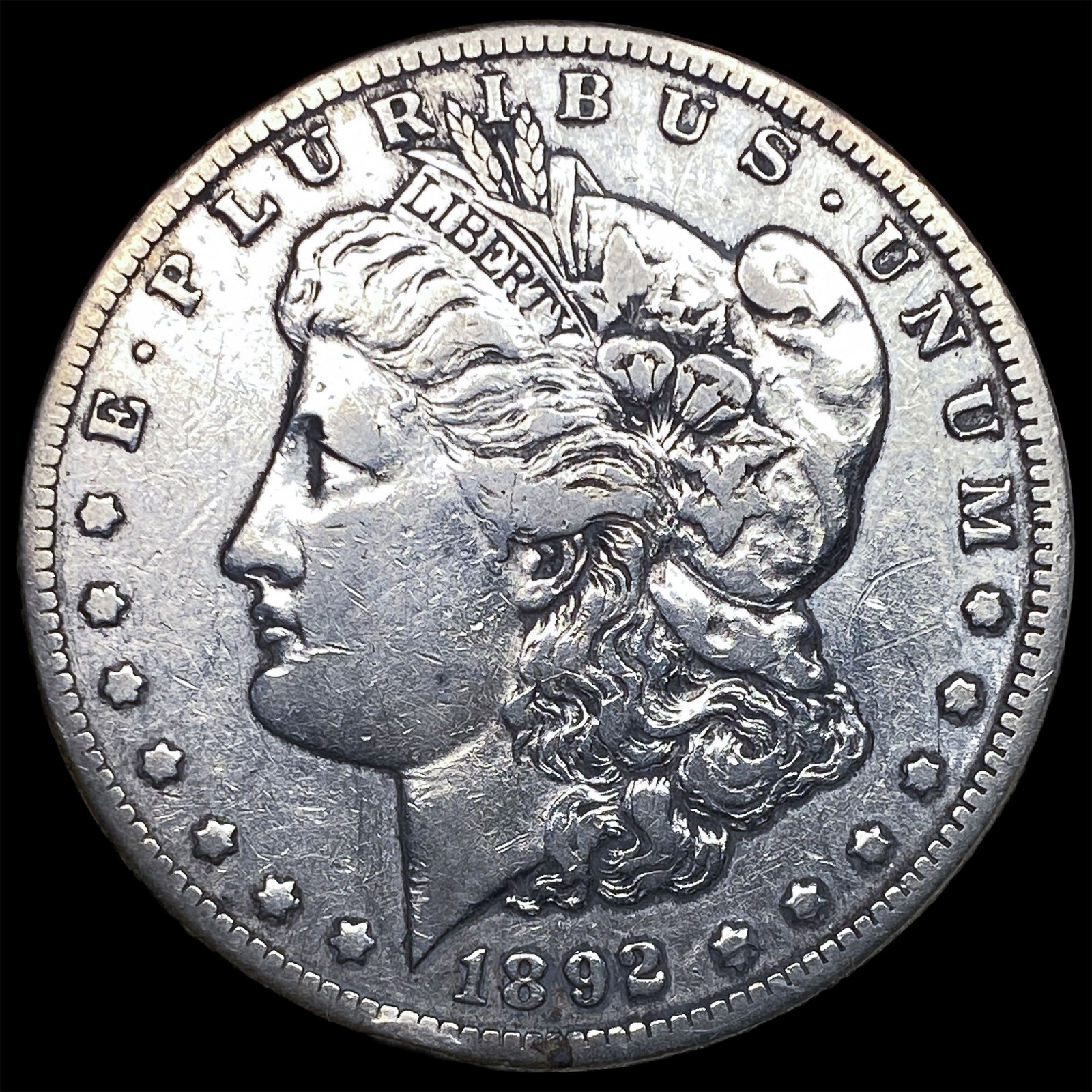 1892-CC Silver Morgan Dollar LIGHTLY CIRCULATED: 1892-CC Silver Morgan Dollar LIGHTLY CIRCULATED