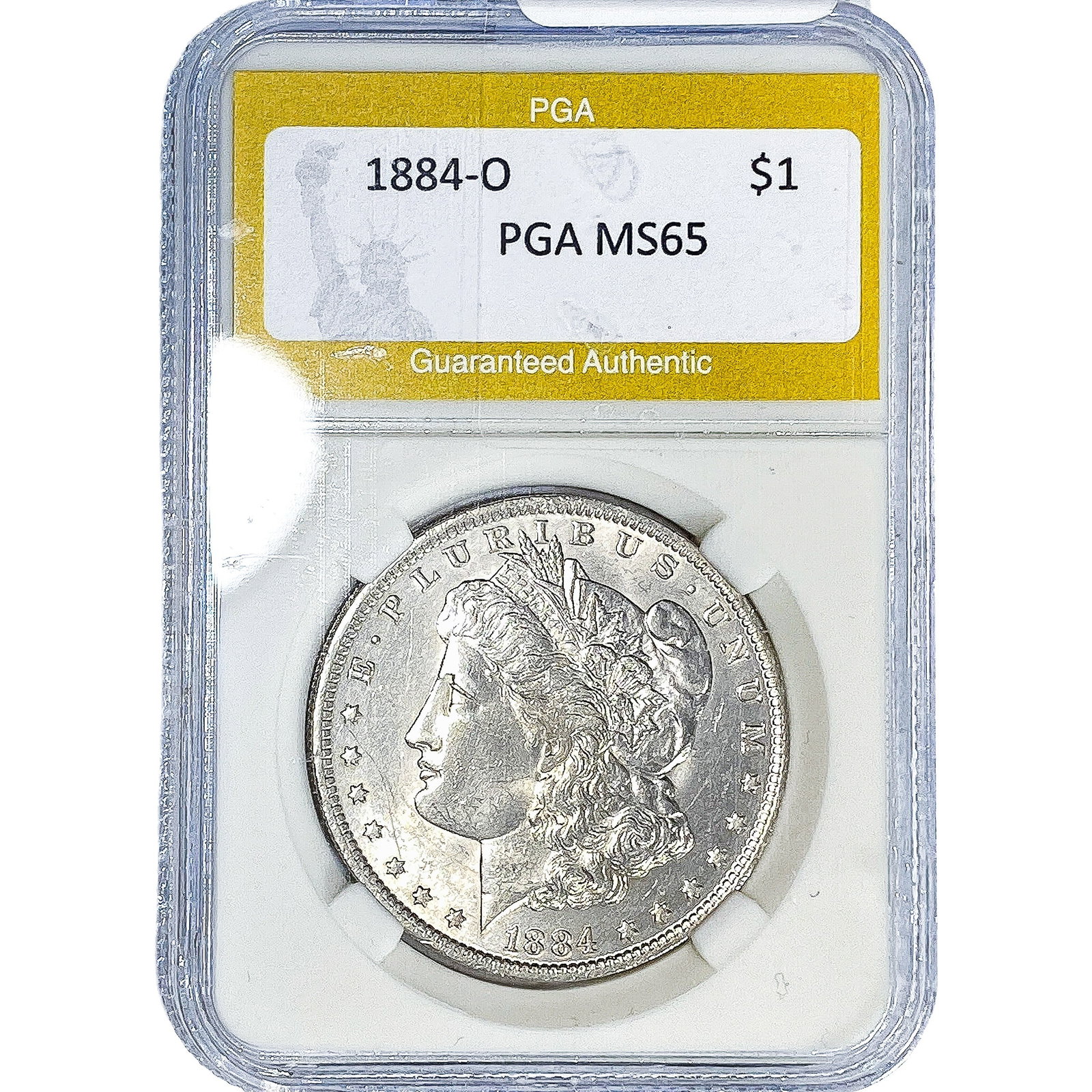 1884-O Morgan Silver Dollar PGA MS65: 1884-O Morgan Silver Dollar PGA MS65