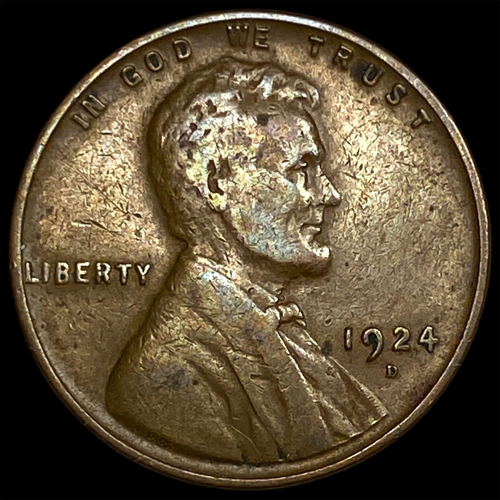 1924-D Lincoln Wheat Cent LIGHTLY CIRCULATED: 1924-D Lincoln Wheat Cent LIGHTLY CIRCULATED