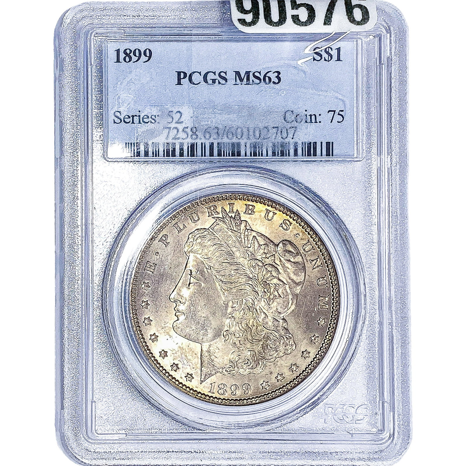 1899 Morgan Silver Dollar PCGS MS63: 1899 Morgan Silver Dollar PCGS MS63