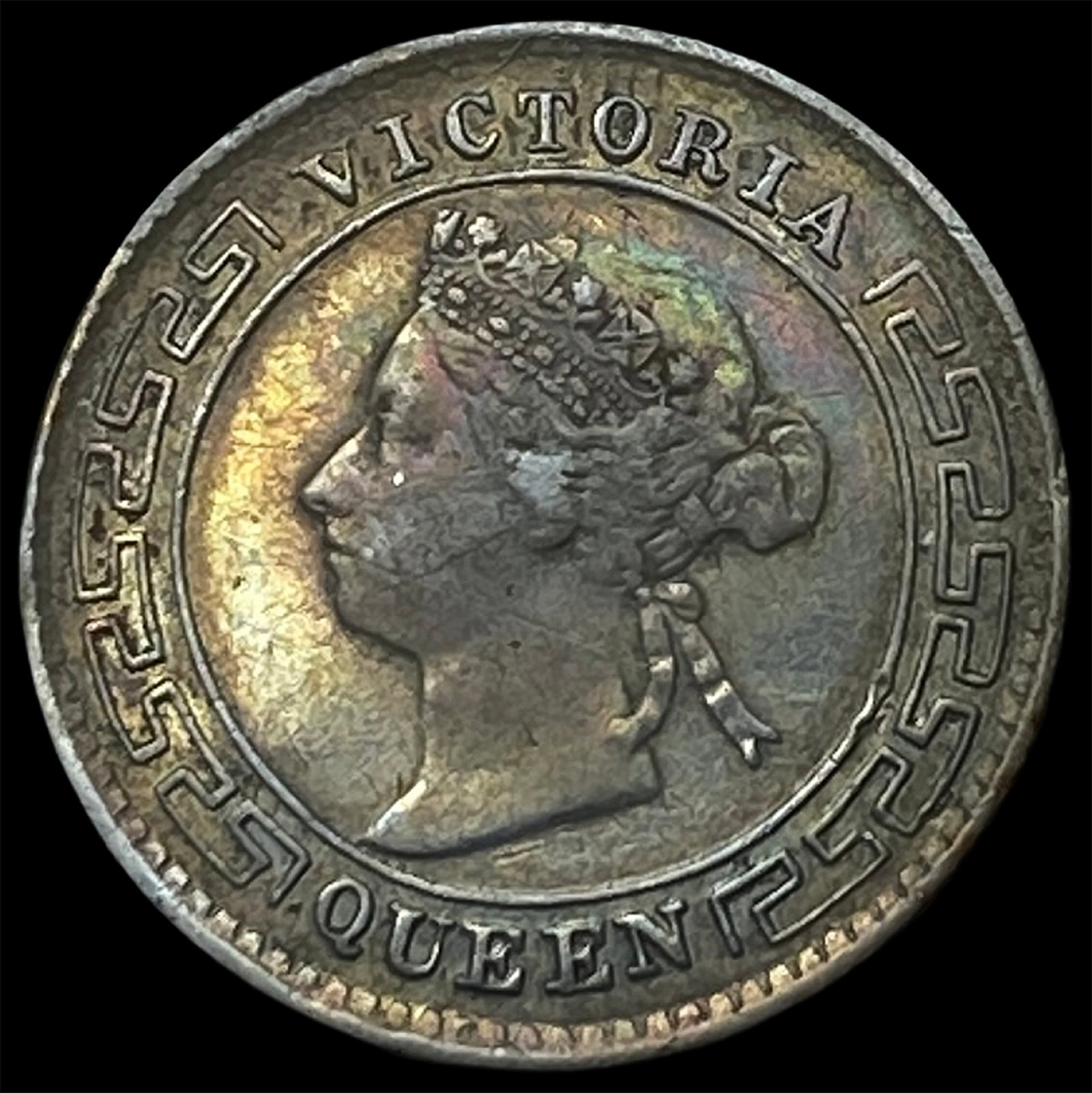 1893 Ceylon Silver 10 Cents: 1893 Ceylon Silver 10 Cents