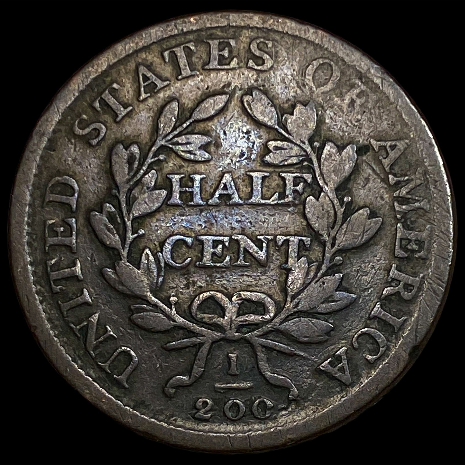 1808 Copper Half Cent LIGHTLY CIRCULATED - 2