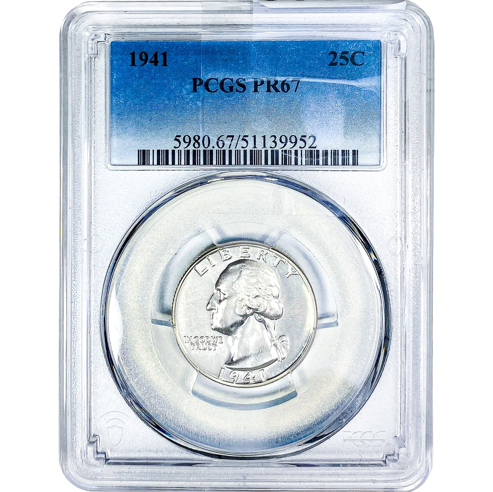 1941 Washington Silver Quarter PCGS PR67 (1 of 2)