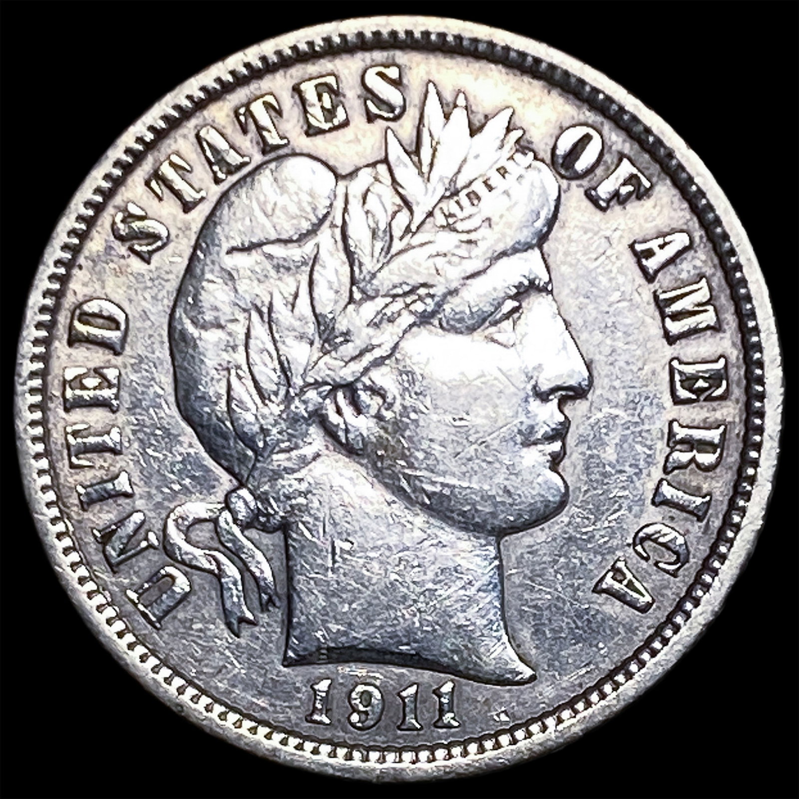 1911 Barber Dime NEARLY UNCIRCULATED: 1911 Barber Dime NEARLY UNCIRCULATED