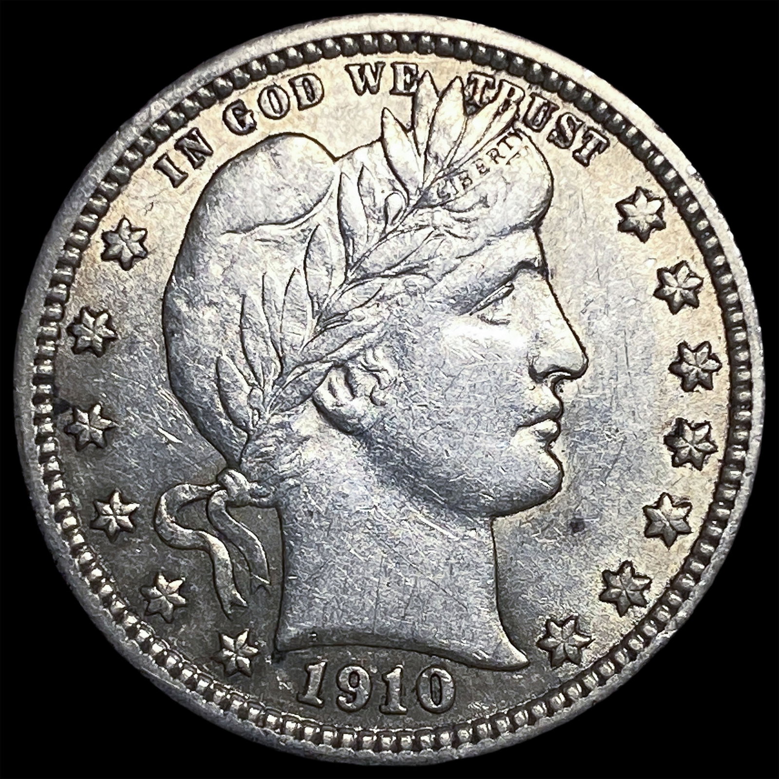 1910 Barber Silver Quarter CLOSELY UNCIRCULATED (1 of 2)