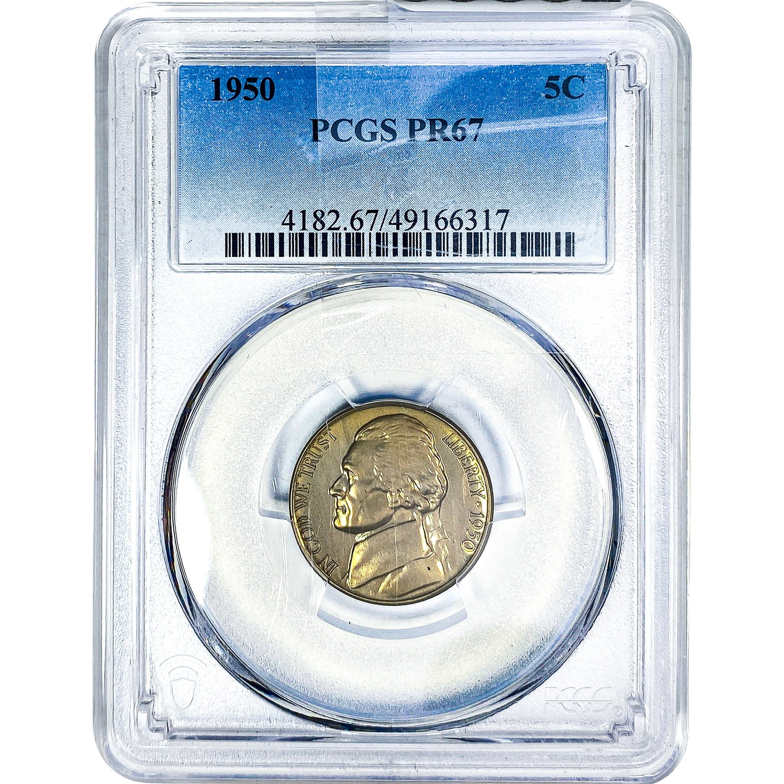 1950 Jefferson Nickel PCGS PR67: 1950 Jefferson Nickel PCGS PR67