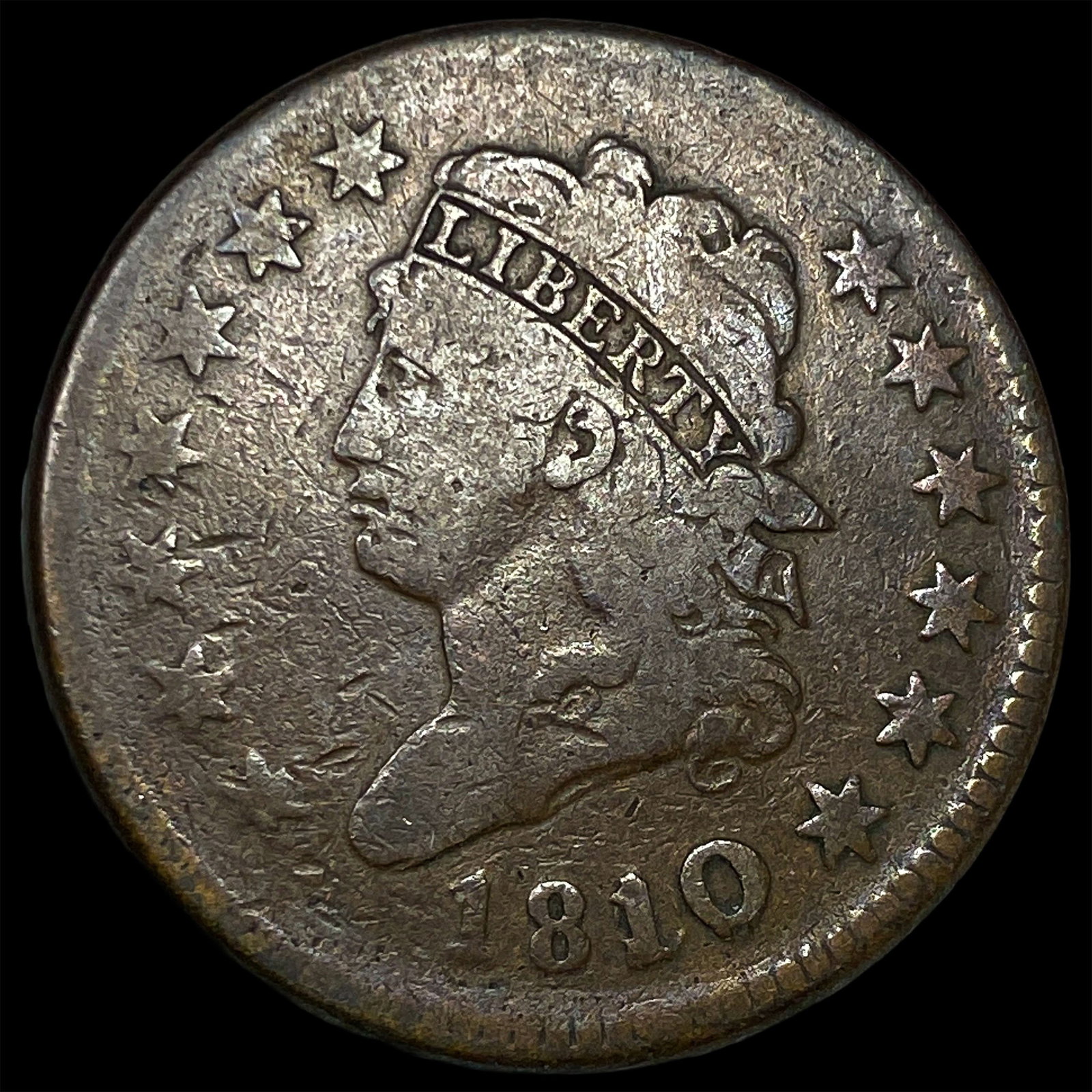 1810 Classic Head Large Cent LIGHTLY CIRCULATED: 1810 Classic Head Large Cent LIGHTLY CIRCULATED