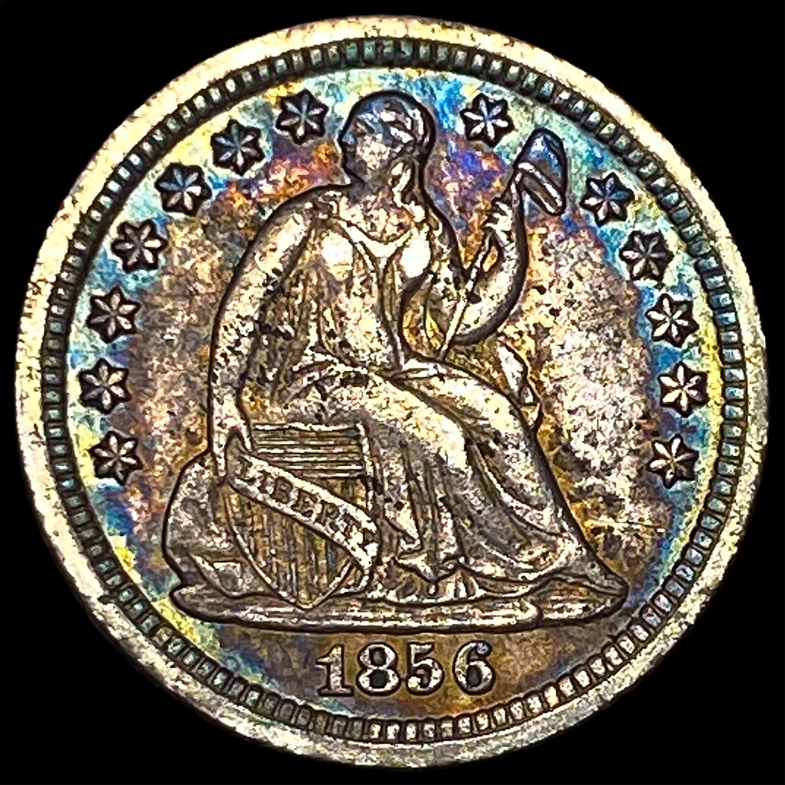 1856-O Silver Half Dime CLOSELY UNCIRCULATED: 1856-O Silver Half Dime CLOSELY UNCIRCULATED
