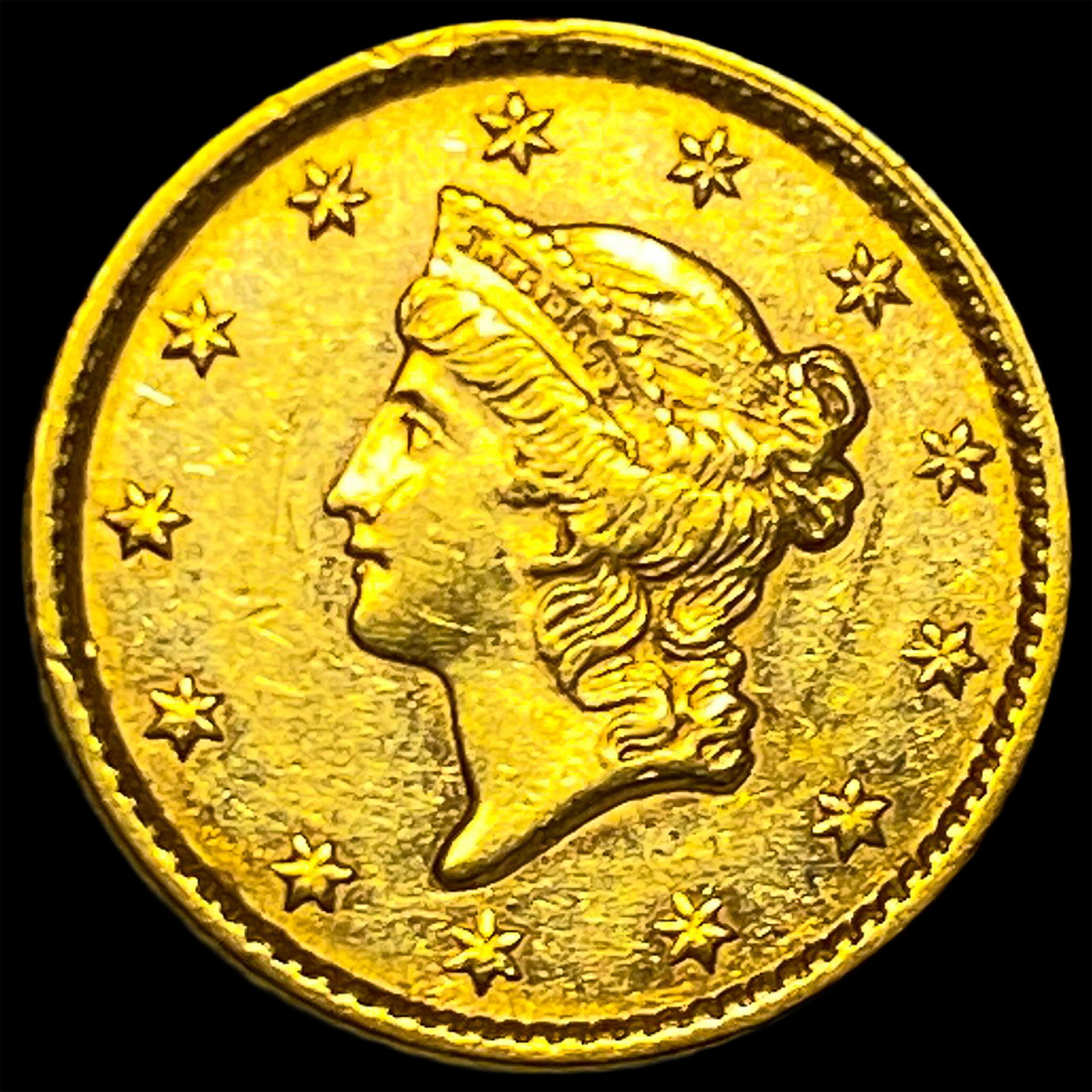 1853 $1 Gold Liberty Head CLOSELY UNCIRCULATED (1 of 2)