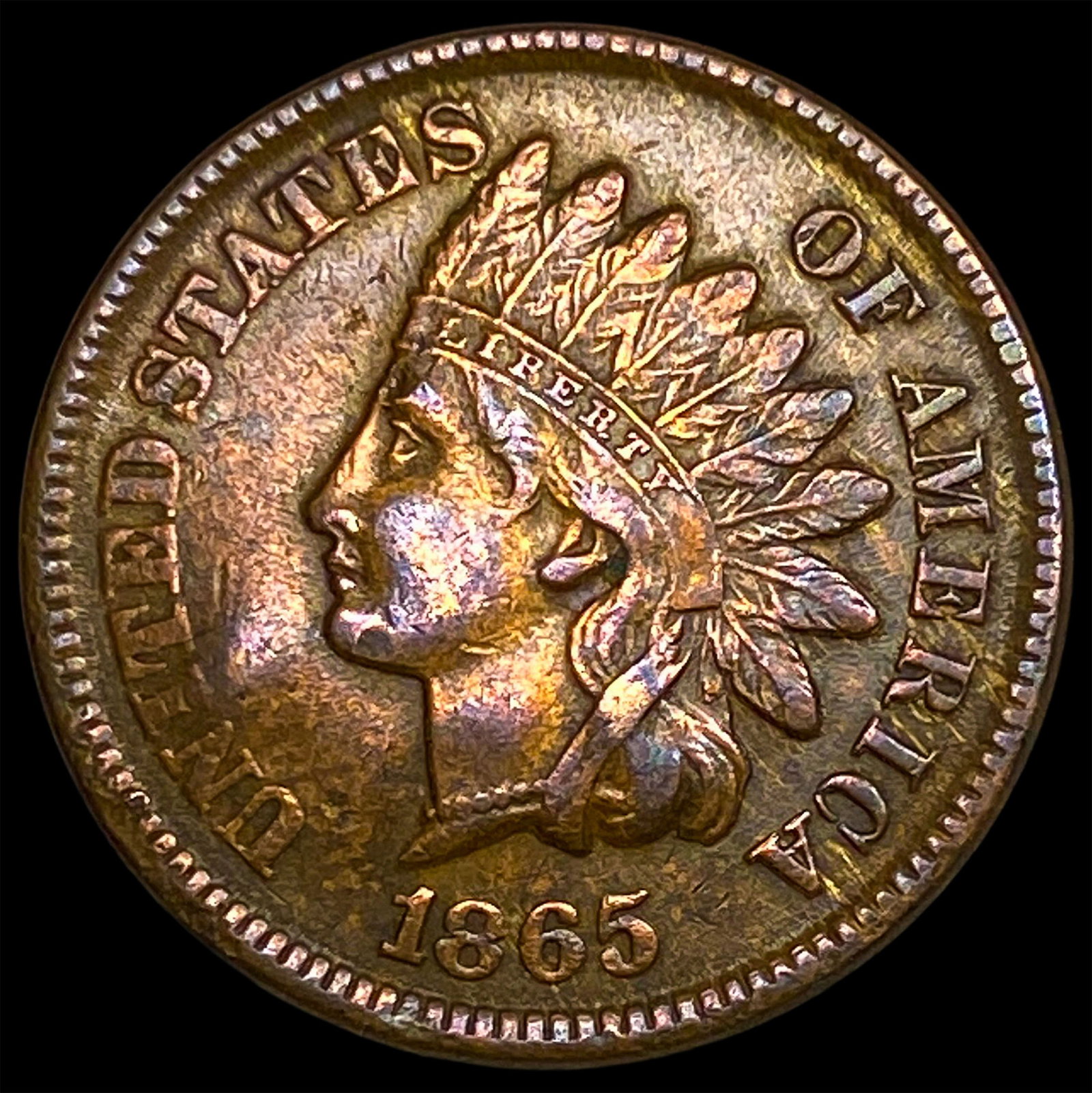 1865 Indian Head Cent CLOSELY UNCIRCULATED: 1865 Indian Head Cent CLOSELY UNCIRCULATED
