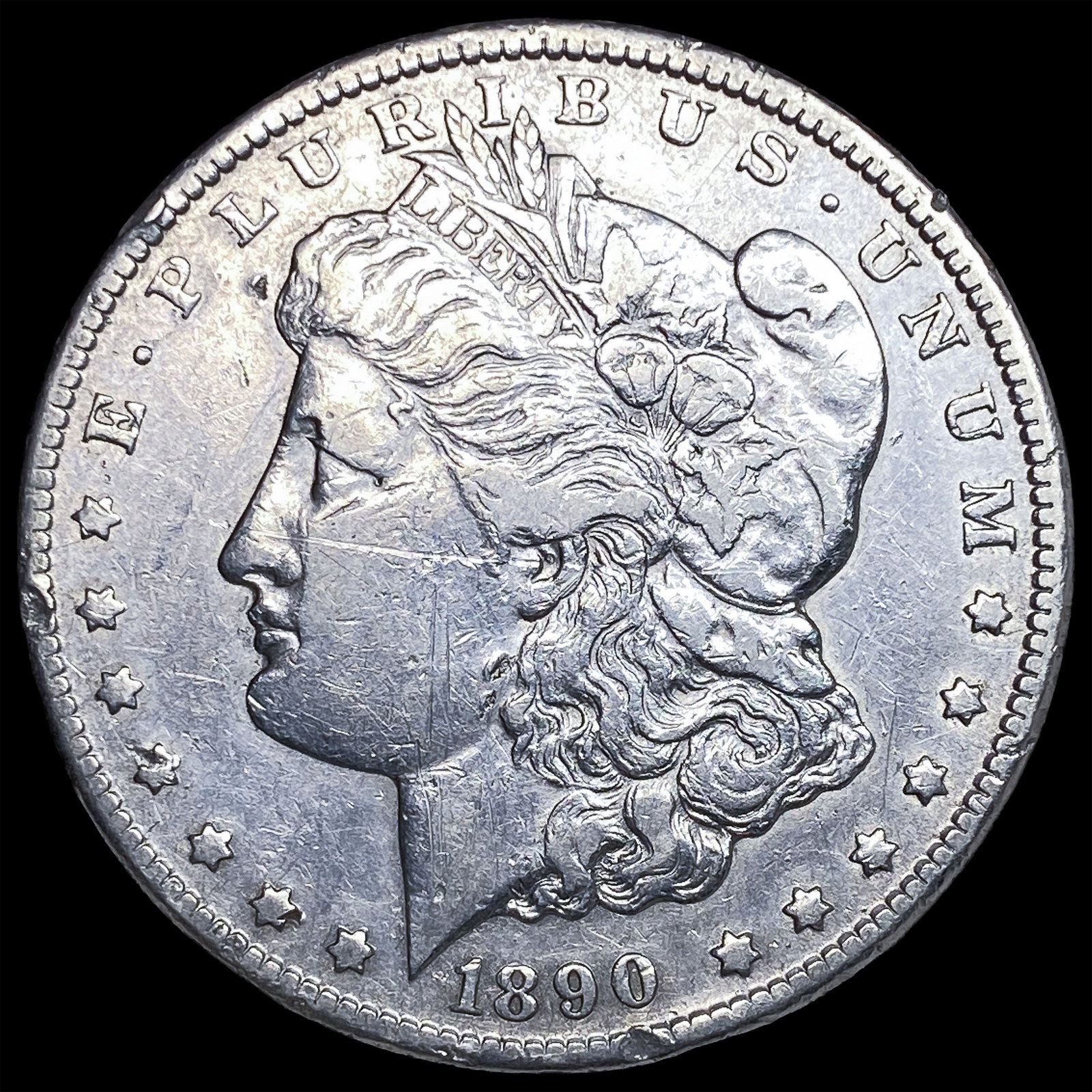 1890-CC Silver Morgan Dollar NEARLY UNCIRCULATED: 1890-CC Silver Morgan Dollar NEARLY UNCIRCULATED